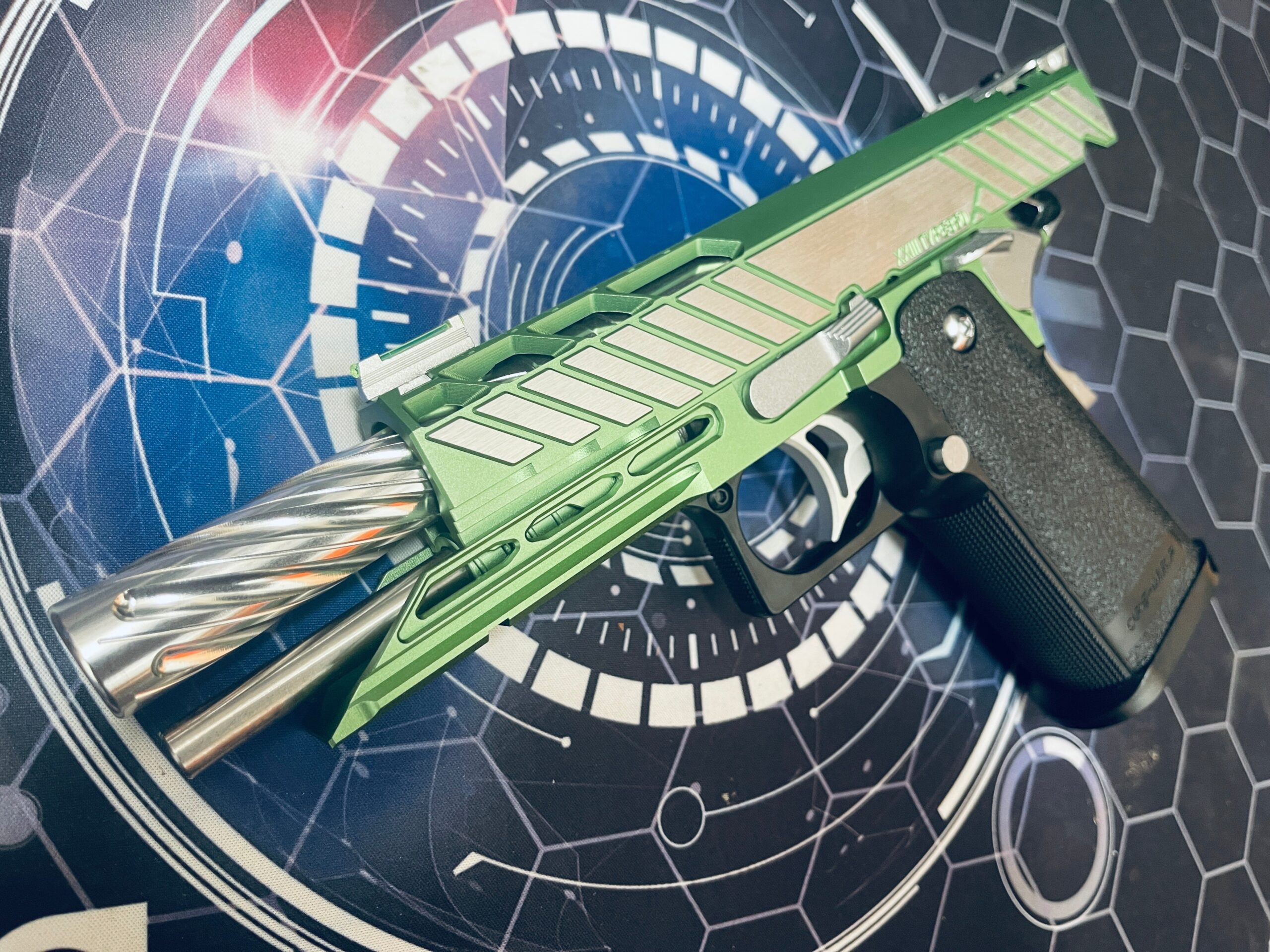 Custom Tokyo Marui / Dr Black "850 Shark" Hi Capa 5.1 Gas Pistol - Green - Image 6