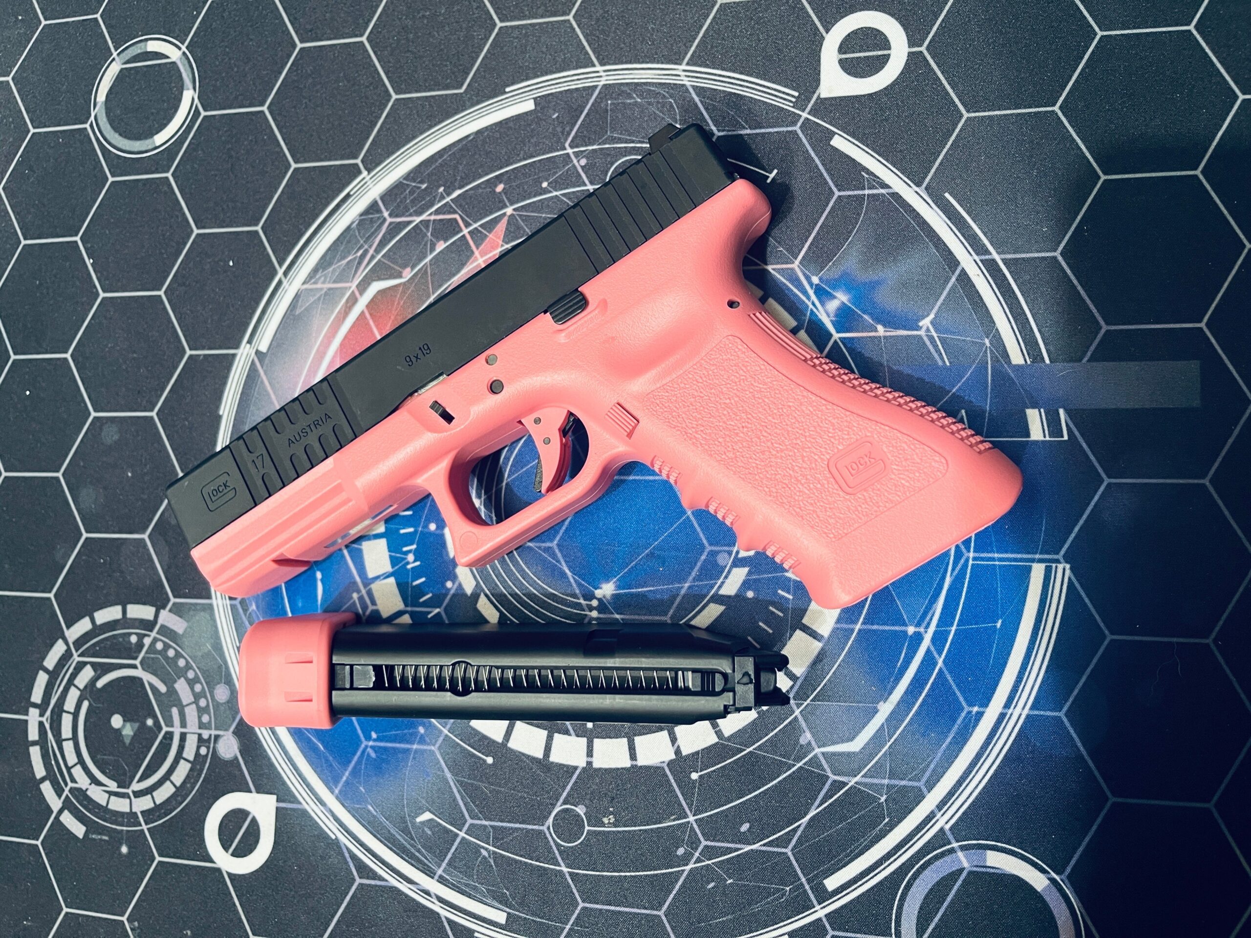 Custom Guarder Glock G17 Custom II 5-Hole "Lord Maker" Pink Gen 3 Gel Blaster - Image 6