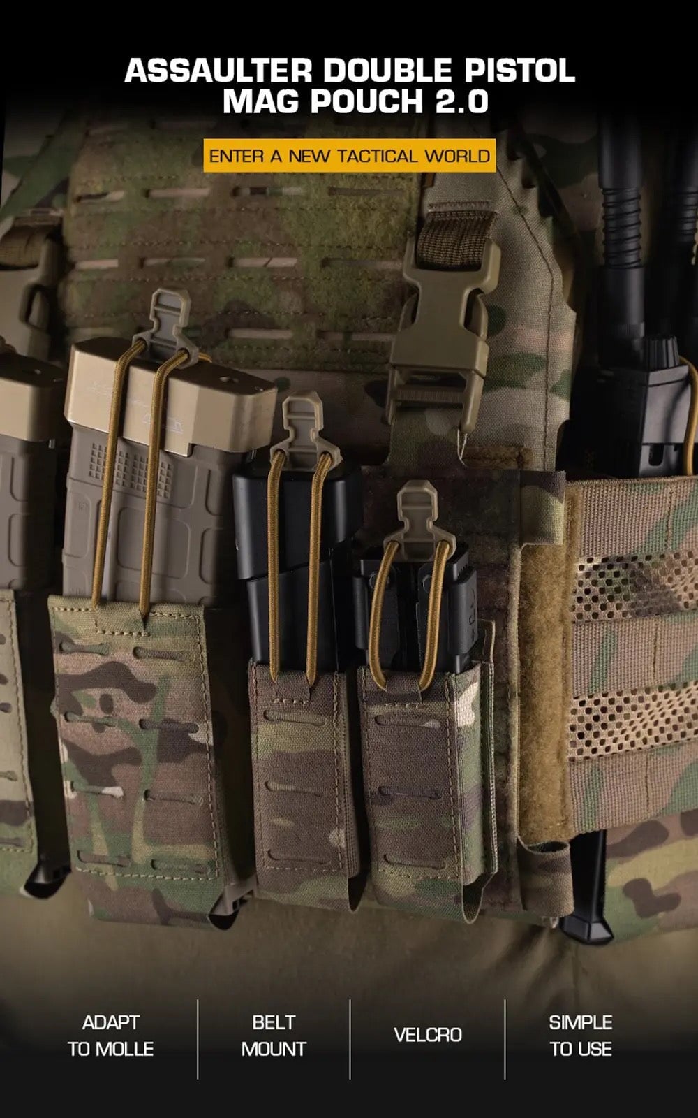 Tactical Open Pistol Magazine Pouch - Image 8