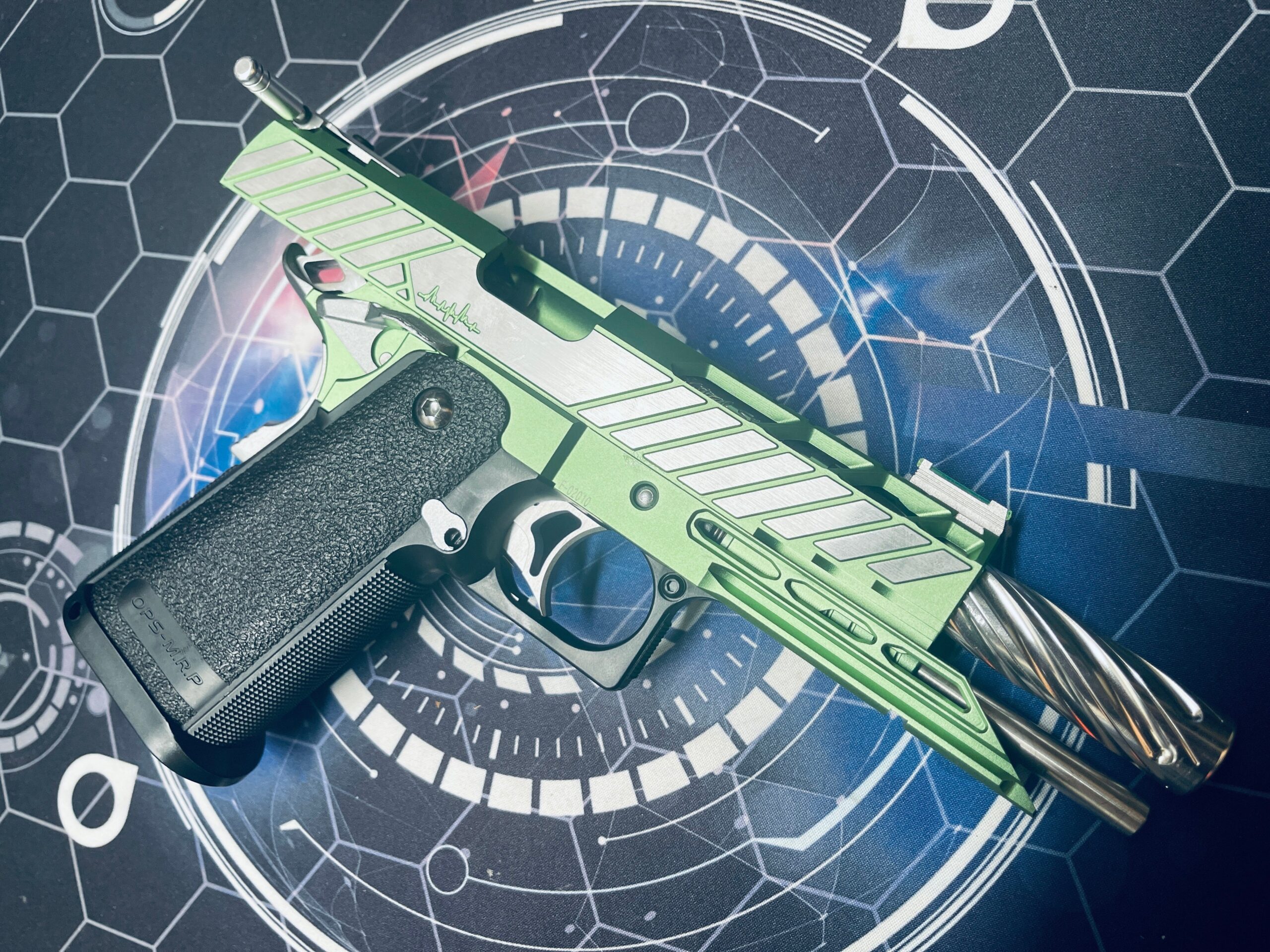 Custom Tokyo Marui / Dr Black "850 Shark" Hi Capa 5.1 Gas Pistol - Green - Image 3
