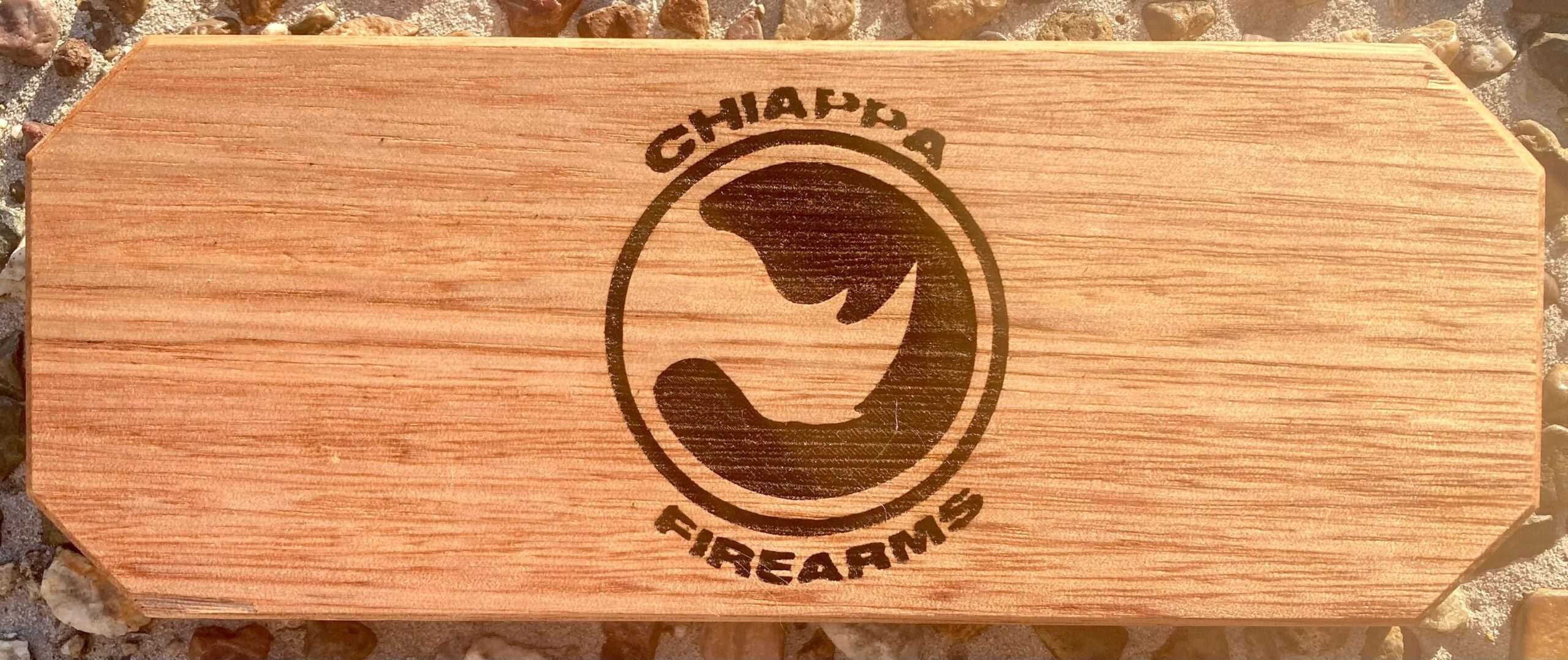 Pistol Display Stand - Laser Engraved Tasmania Oak - Image 7