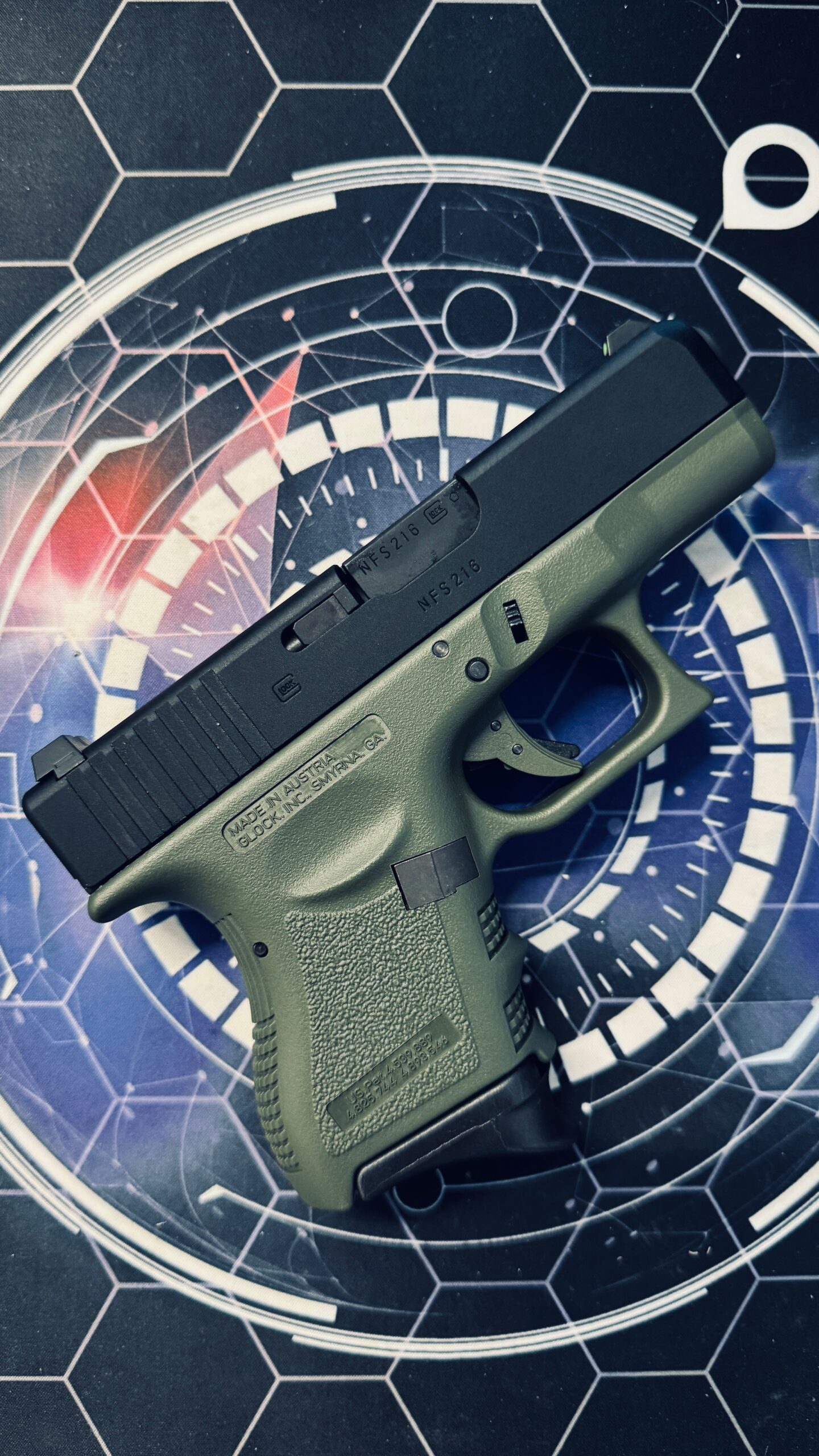 Custom Guarder Glock G26 Gen 3 Gel Blaster - Olive Drab - Image 3