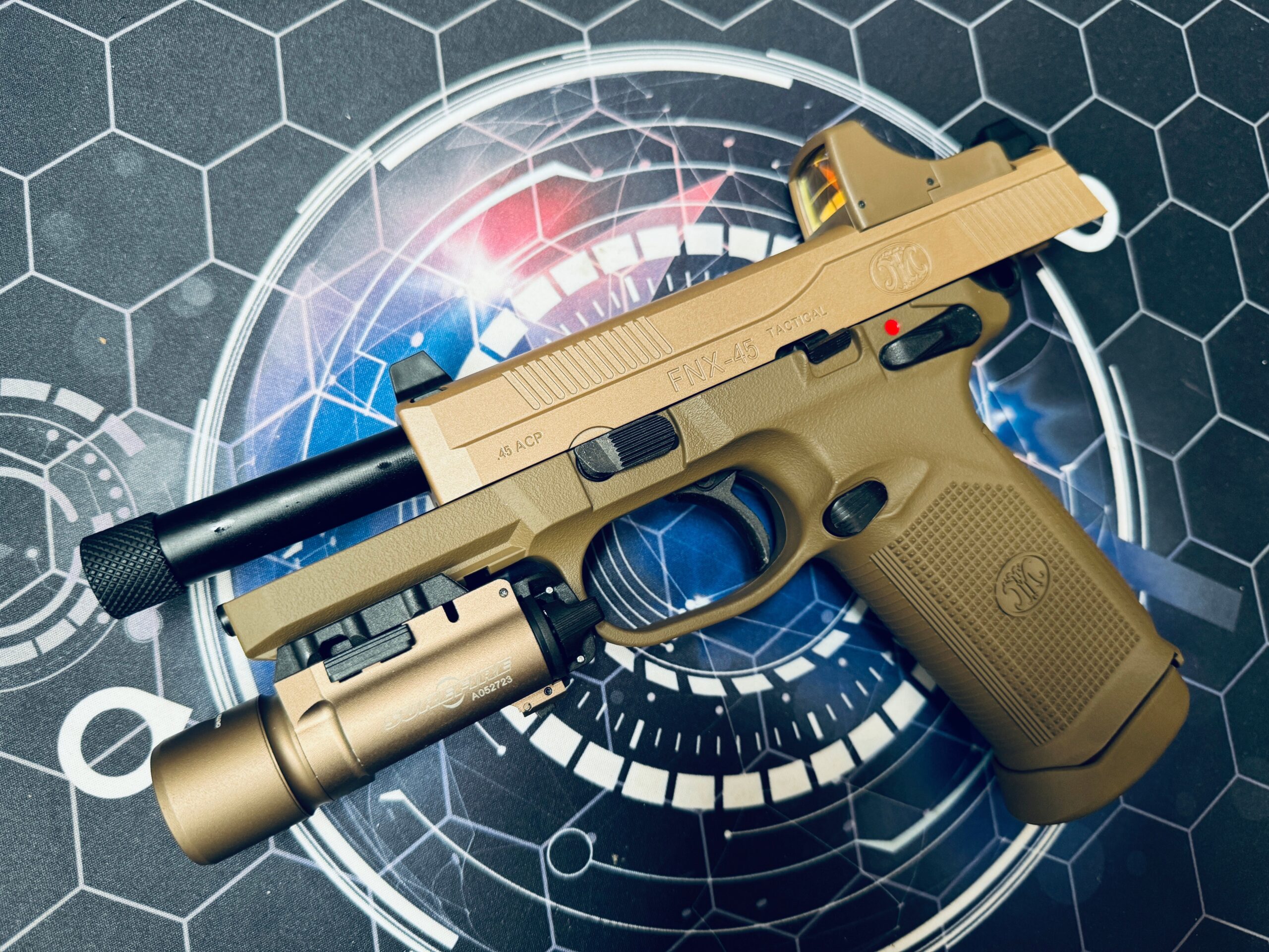 Custom Tokyo Marui FNX-45 Tactical Gel Blaster - FDE - Image 5