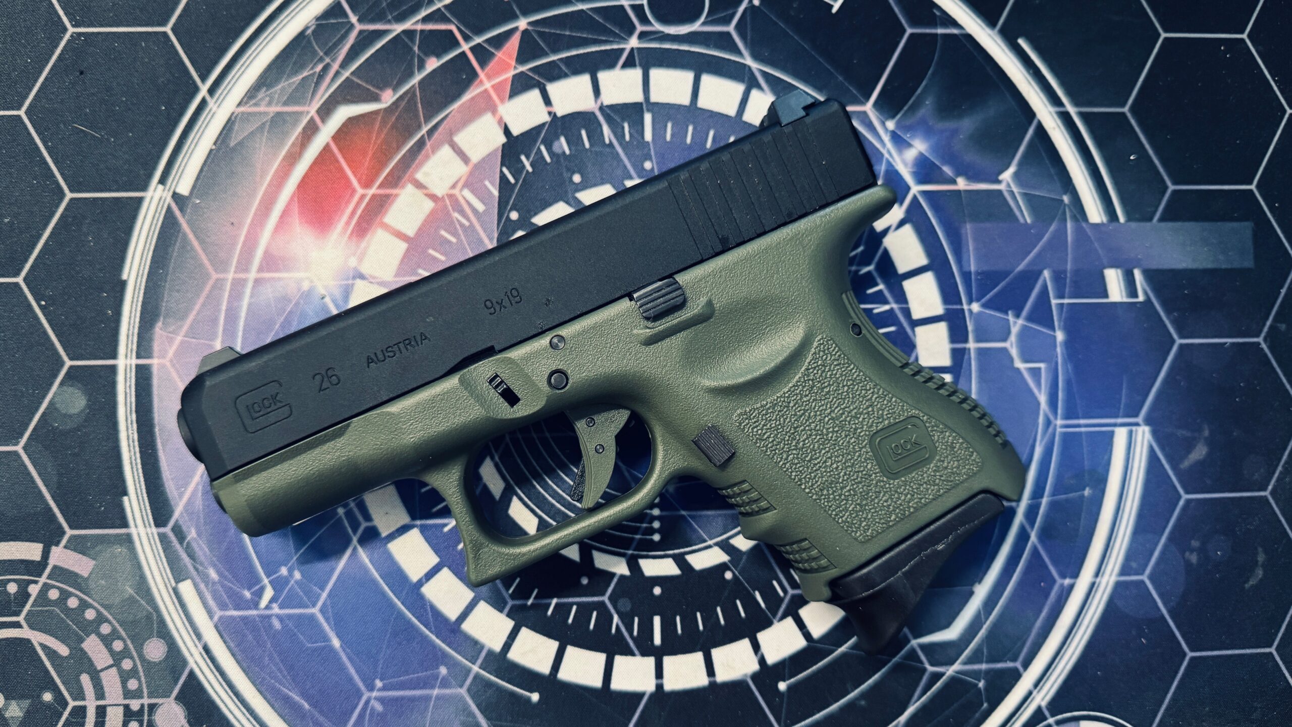Custom Guarder Glock G26 Gen 3 Gel Blaster - Olive Drab - Image 2