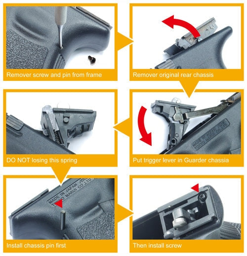 Guarder Steel Rear Chassis Set for MARUI G17 - Image 7