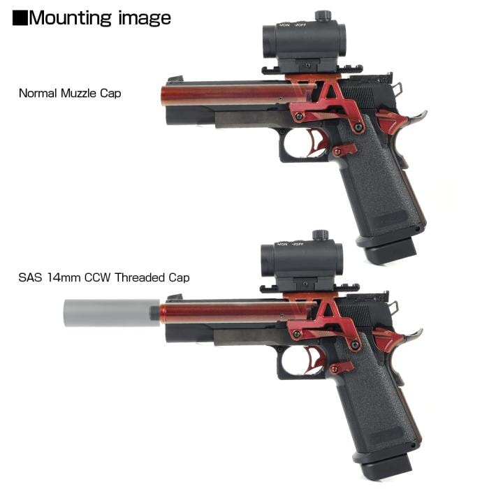 Nine Ball Hi Capa Series - "2 Way Fixed" Non-Recoiling Outer Barrel - ZANSHIN 残心 - Image 8