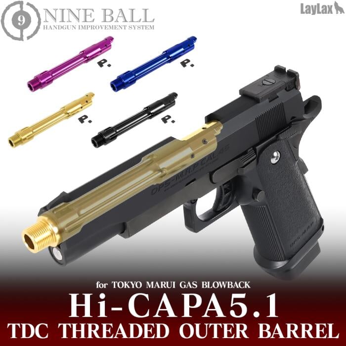 Nine Ball Hi Capa 5.1 TDC Threaded Outer Barrel - Fixed