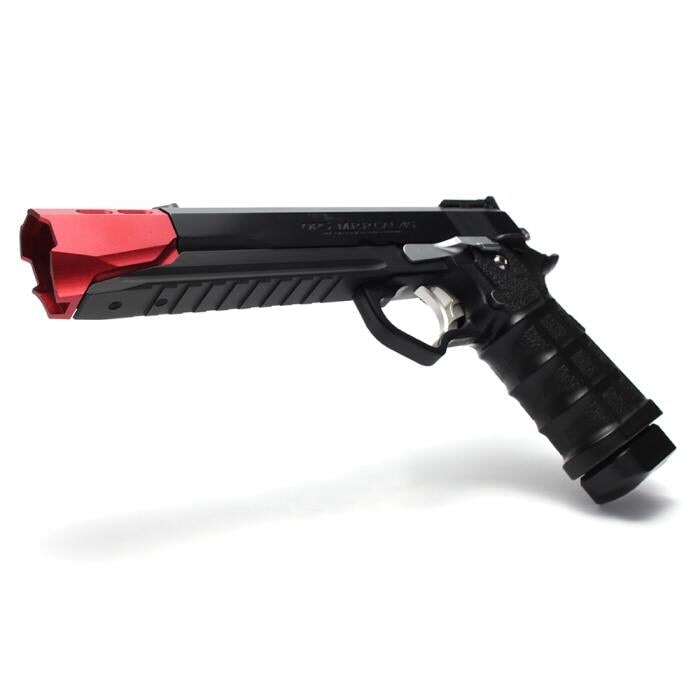 Nine Ball L.A.S Hi-Capa Custom Lower Frame R Edge 5.1 & Compensator Crimson - Image 6