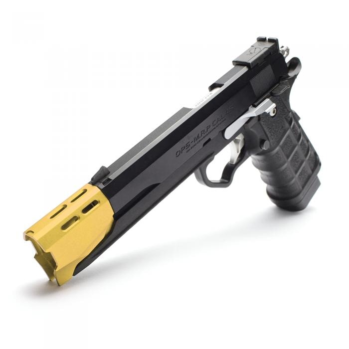 Nine Ball L.A.S Hi-Capa Custom Lower Frame R Edge 5.1 & Compensator Crimson - Image 7