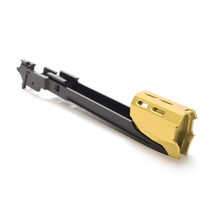 Nine Ball L.A.S Hi-Capa Custom Lower Frame R Edge 5.1 & Compensator Crimson - Image 9