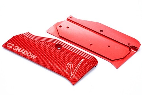 KJ Works CZ Shadow 2 Aluminium Grip Panel (Red) - Image 2