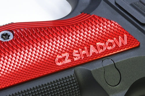 KJ Works CZ Shadow 2 Aluminium Grip Panel (Red) - Image 3
