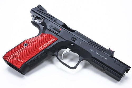 KJ Works CZ Shadow 2 Aluminium Grip Panel (Red) - Image 4