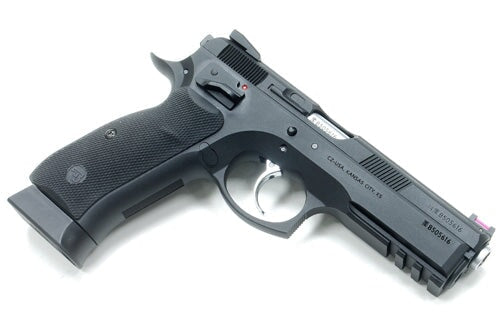 KJ CZ75 SP-01 Shadow Gas Blowback IPSC Dry Fire Blaster - Black - Image 2