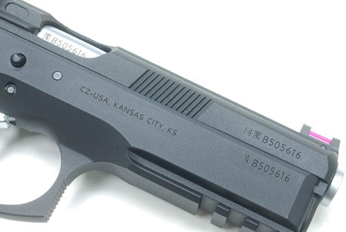 KJ CZ75 SP-01 Shadow Gas Blowback IPSC Dry Fire Blaster - Black - Image 4