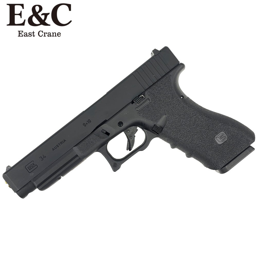 E&C SAI Glock 34 Gas Blowback Gel Blaster Pistol – Black and Gold - Image 2