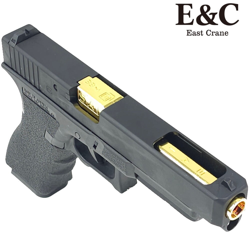 E&C SAI Glock 34 Gas Blowback Gel Blaster Pistol – Black and Gold - Image 4