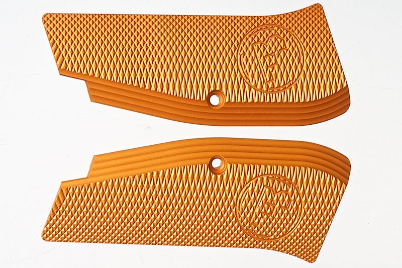 KJ Works CZ Logo Aluminium Hand Grip for CZ SP-01 Shadow (Orange)