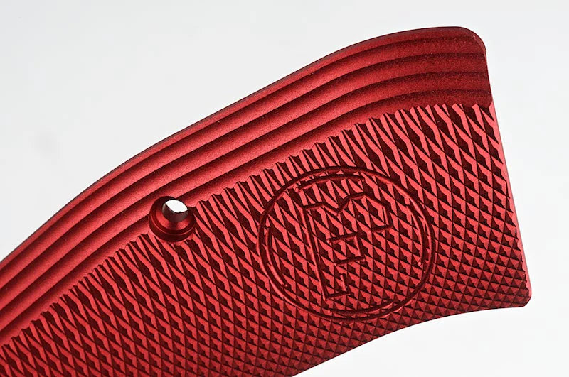 KJ Works CZ Logo Aluminium Hand Grip for CZ SP-01 Shadow (Red) - Image 3