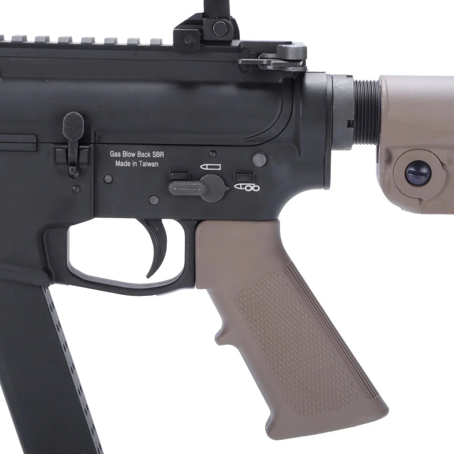 TWS 9mm SBR GBB Gel Blaster - Tan - Image 5