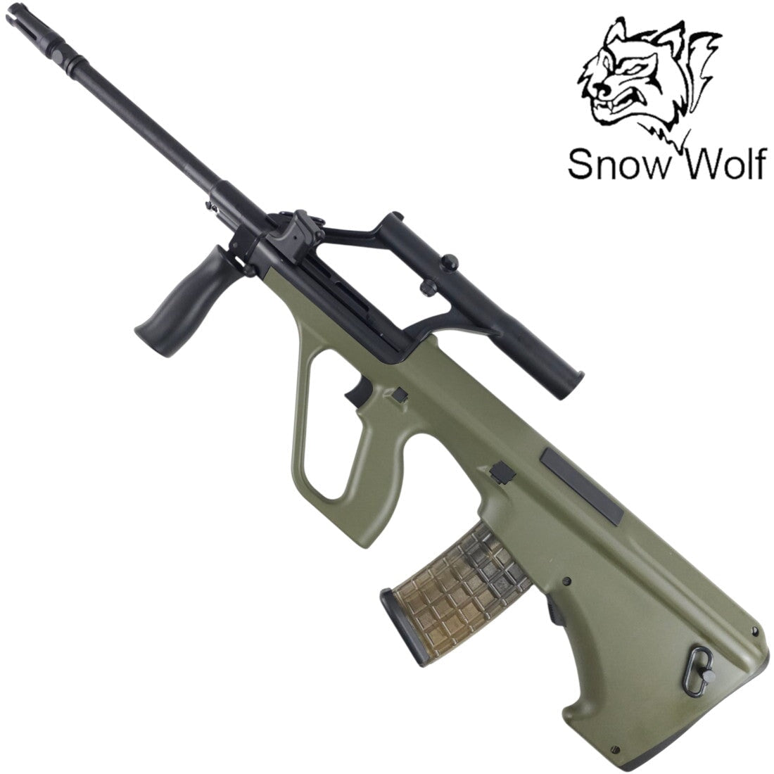 Snow Wolf AUG A1 Military Bullpup Rifle w/ Integrated Scope (Colour: OD Green) - Image 2