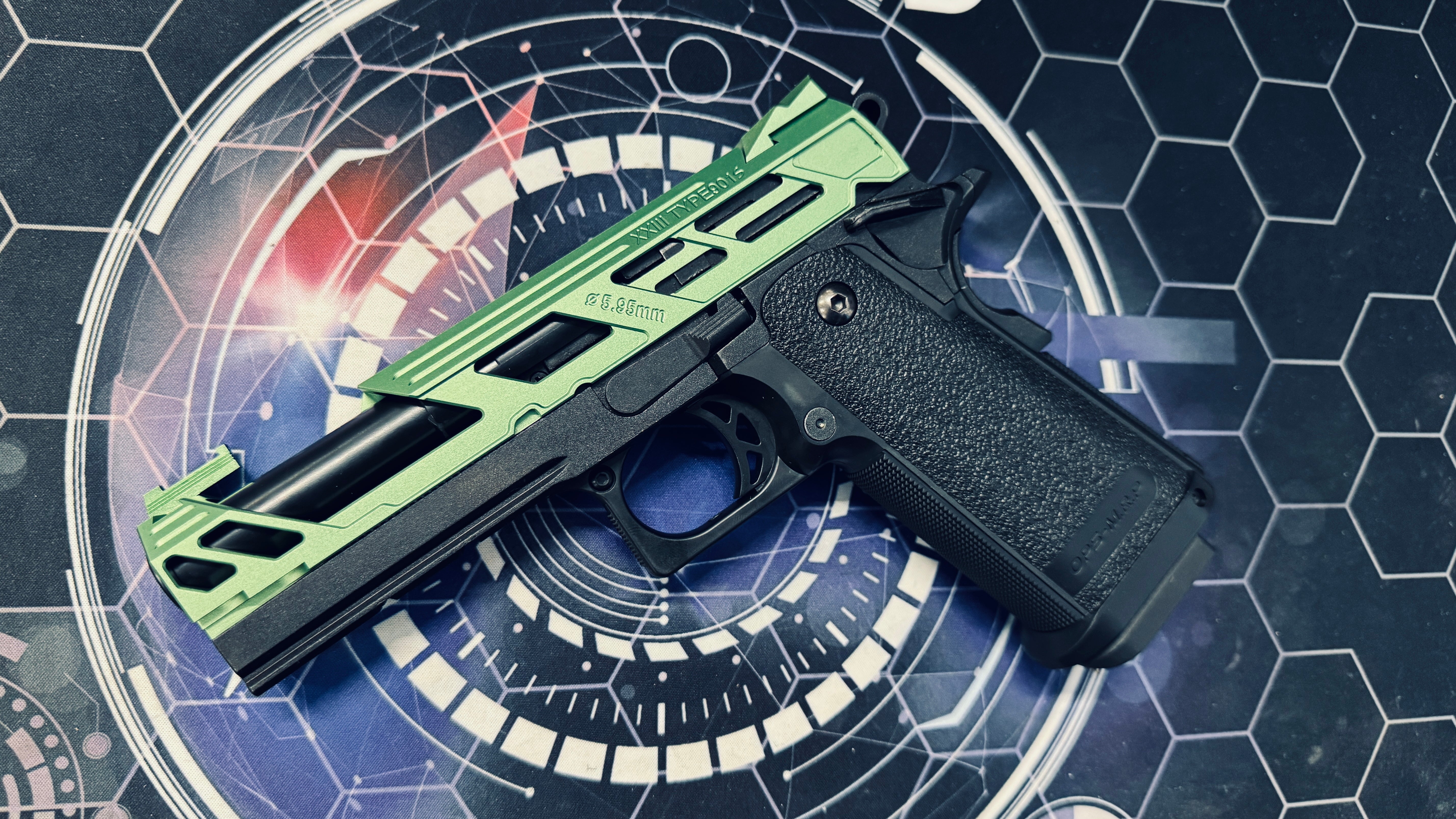 Custom Tokyo Marui Dr Black 901S Hi Capa 4.3 Gas Pistol - Green - Image 3