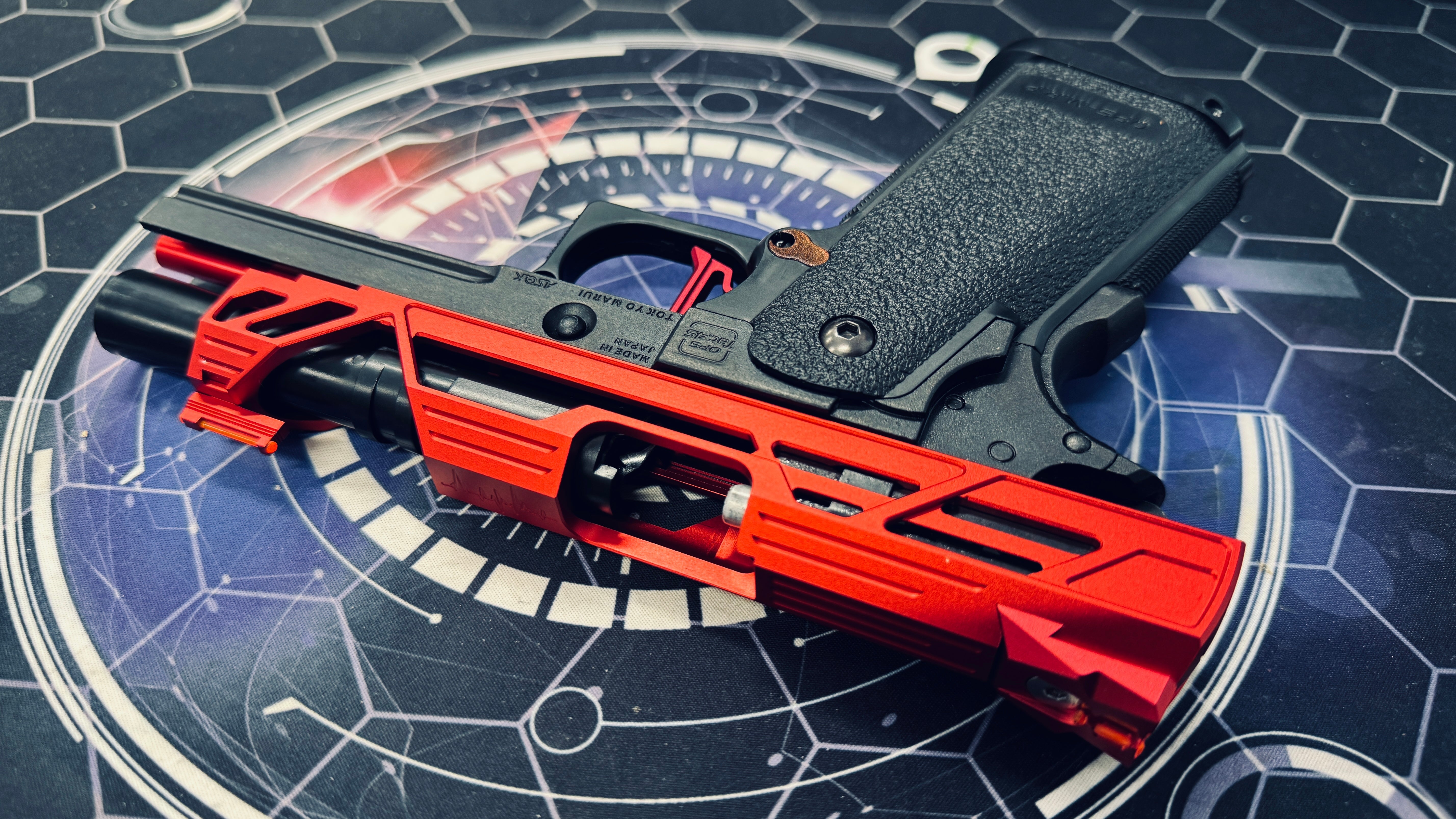 Custom Tokyo Marui Dr Black 901S Hi Capa 4.3 Gas Pistol - Red Orion Pax - Image 5