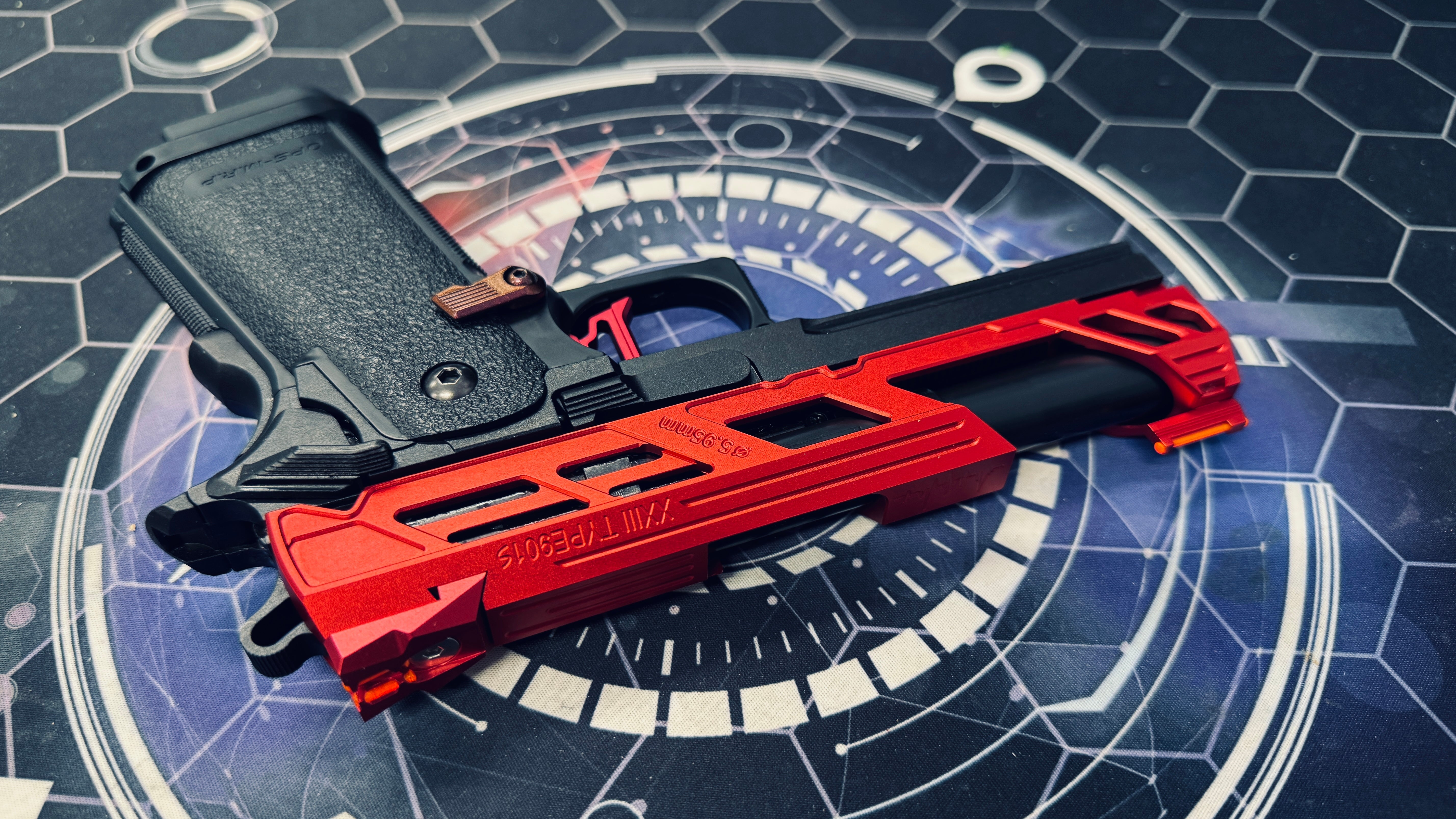 Custom Tokyo Marui Dr Black 901S Hi Capa 4.3 Gas Pistol - Red Orion Pax - Image 3