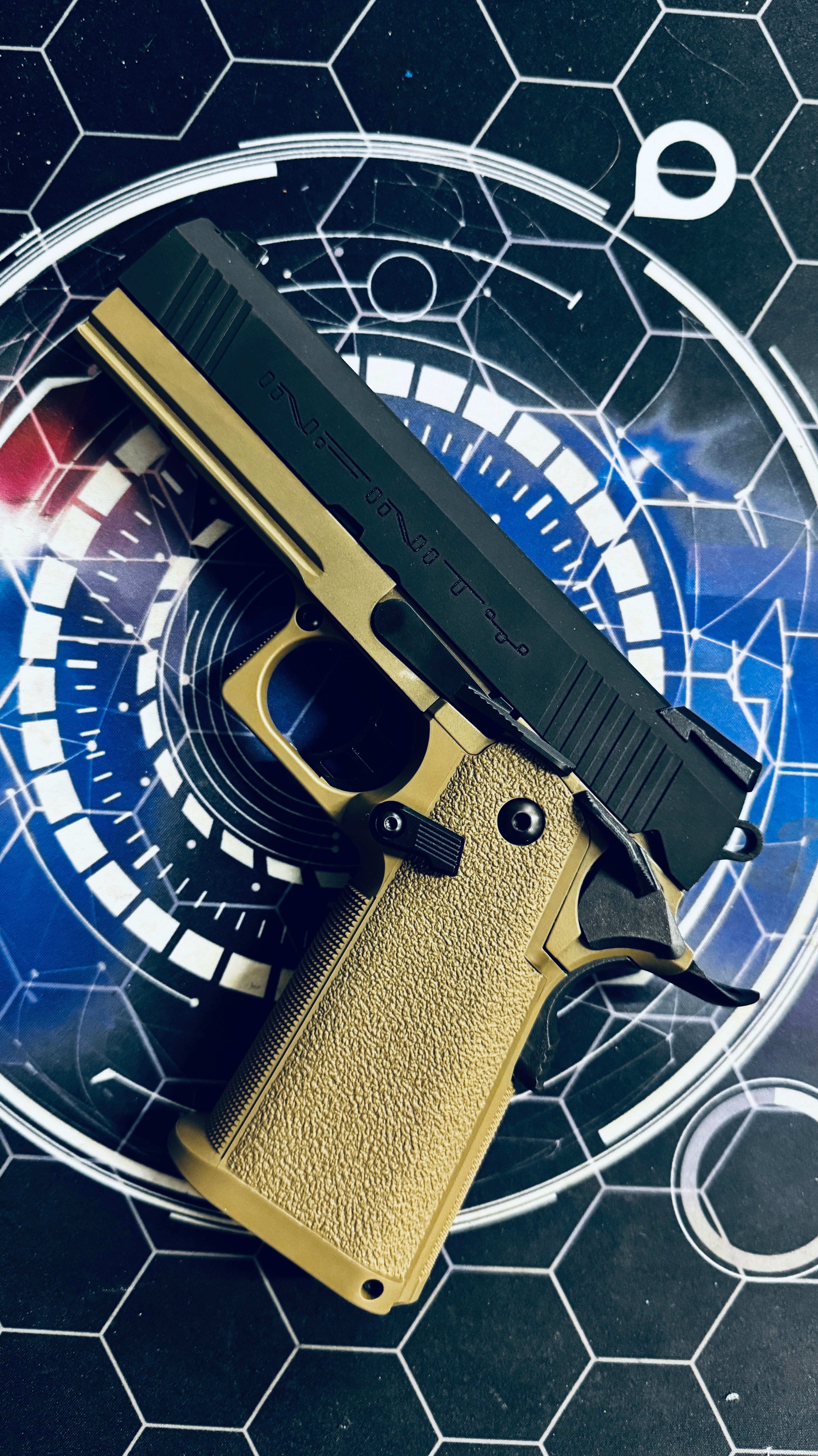 Custom Guarder Hi-Capa 4.3 Infinity GBB Pistol Gel Blaster - FDE/Black - Image 11