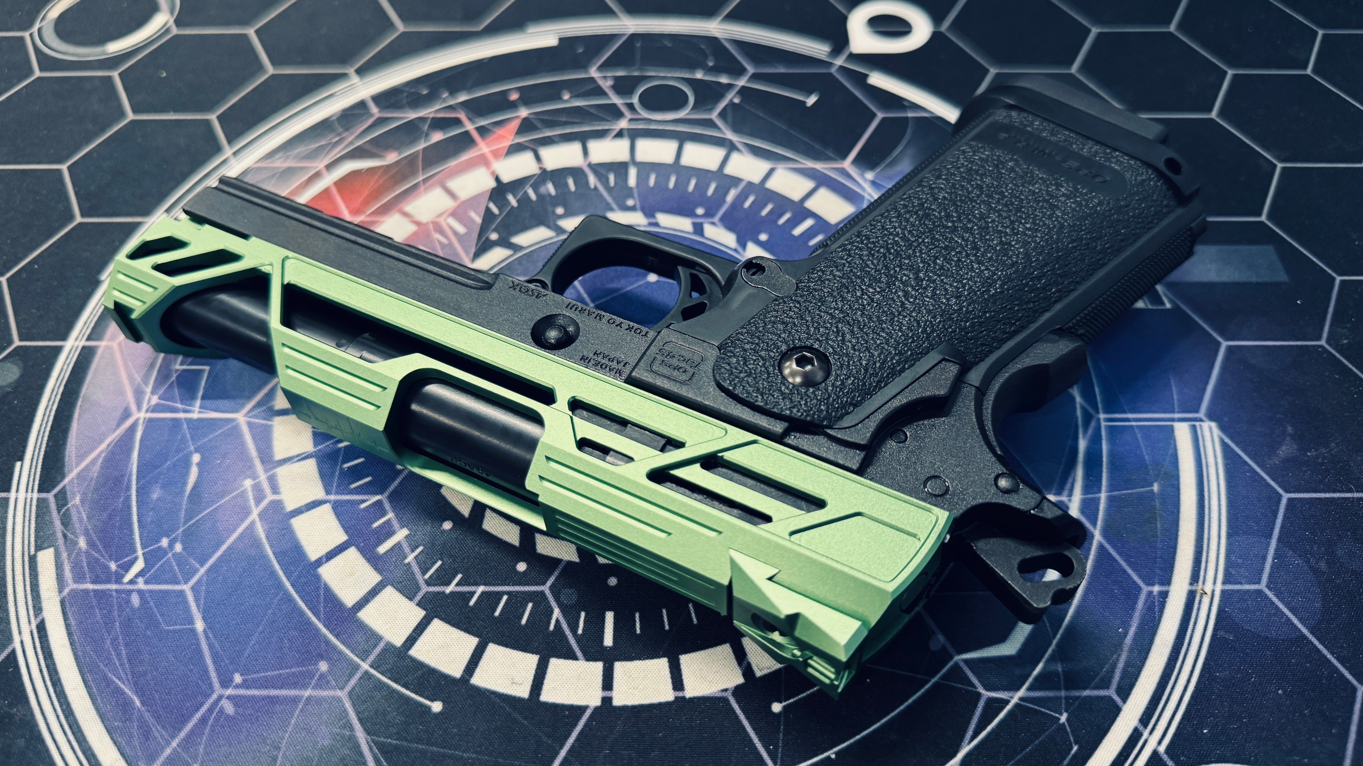 Custom Tokyo Marui Dr Black 901S Hi Capa 4.3 Gas Pistol - Green - Image 6