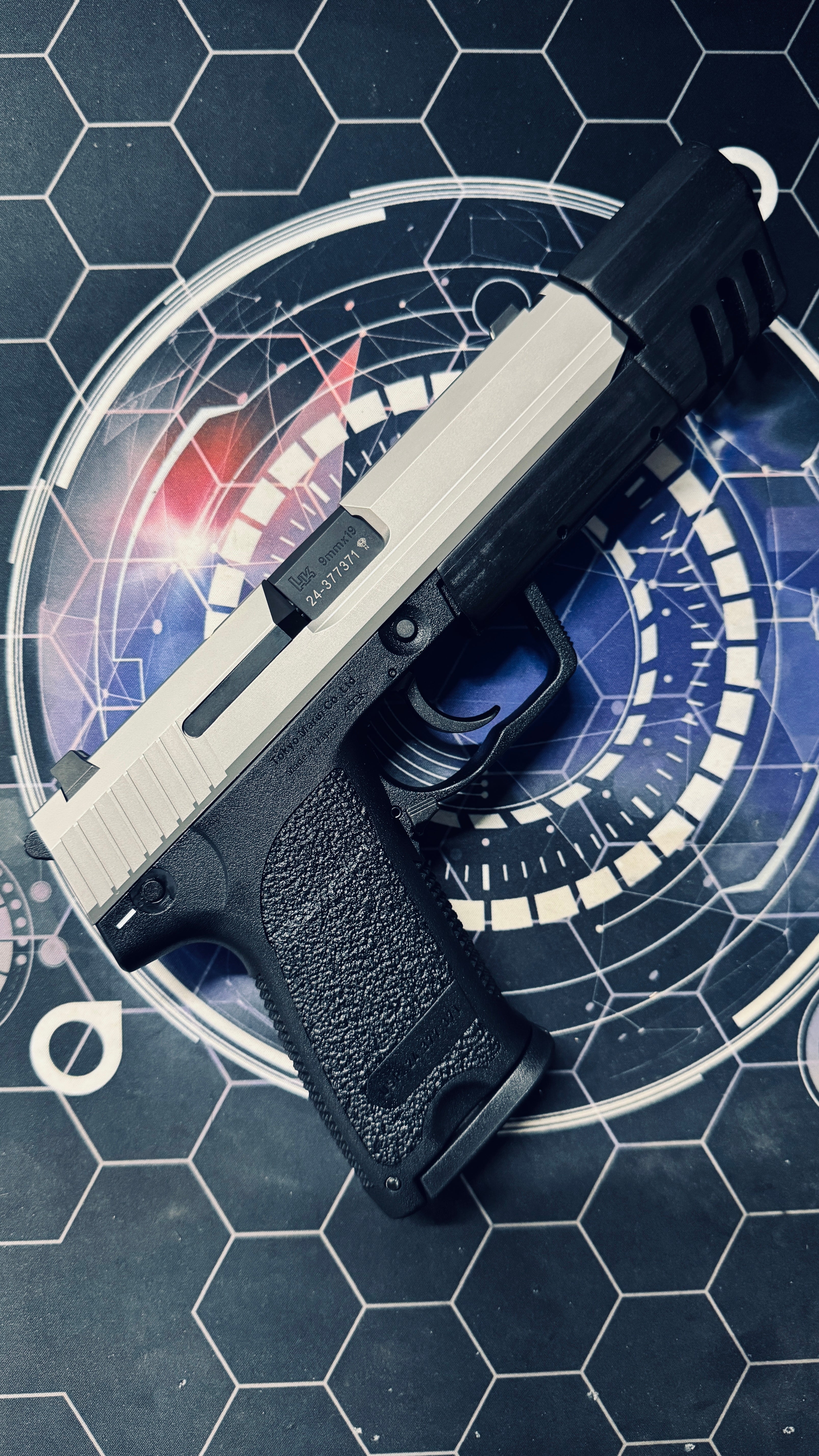 Custom Tokyo Marui / Guarder Stainless Steel USP Gel Blaster - Match Compensator - Image 9