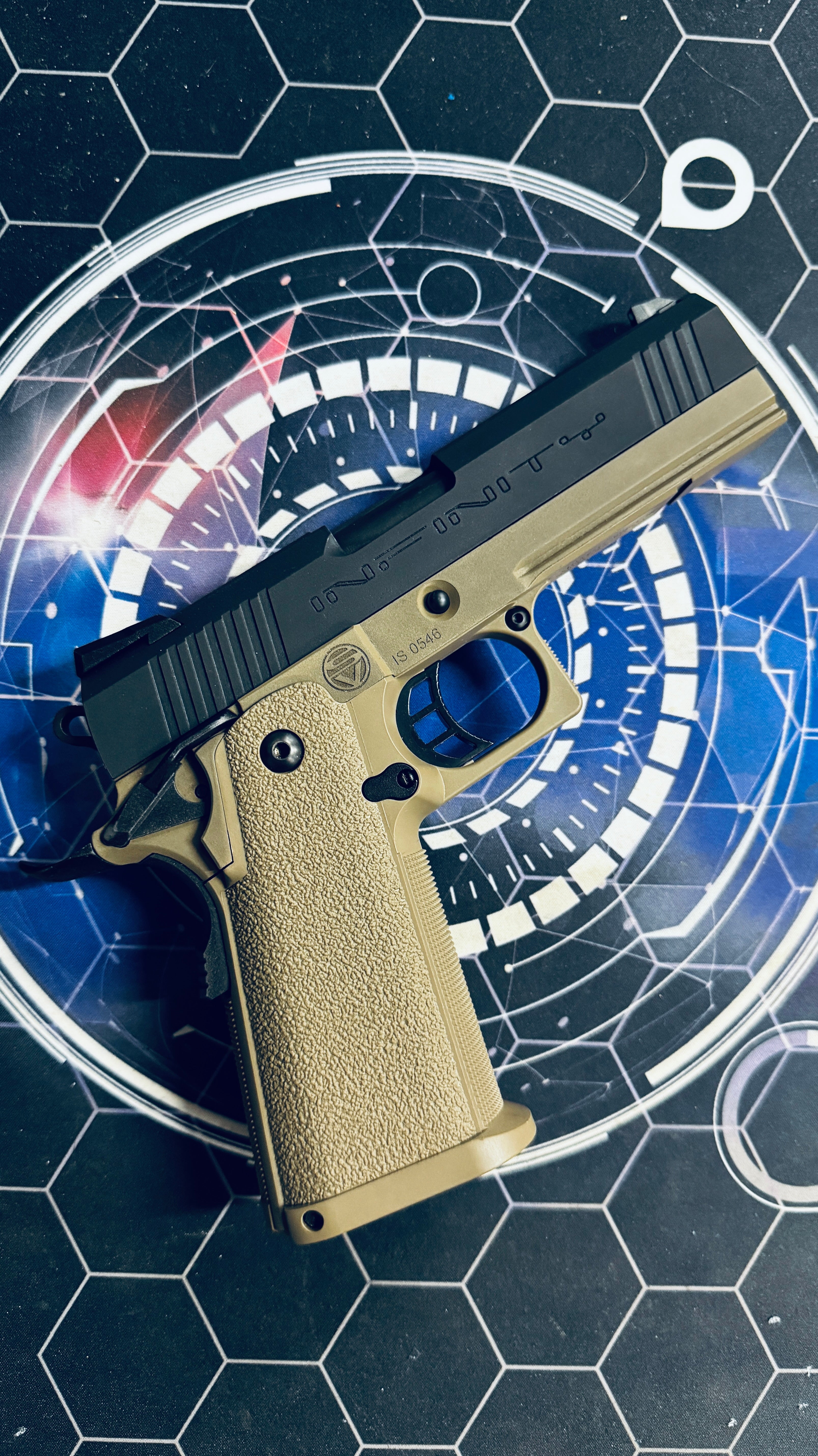 Custom Guarder Hi-Capa 4.3 Infinity GBB Pistol Gel Blaster - FDE/Black - Image 10