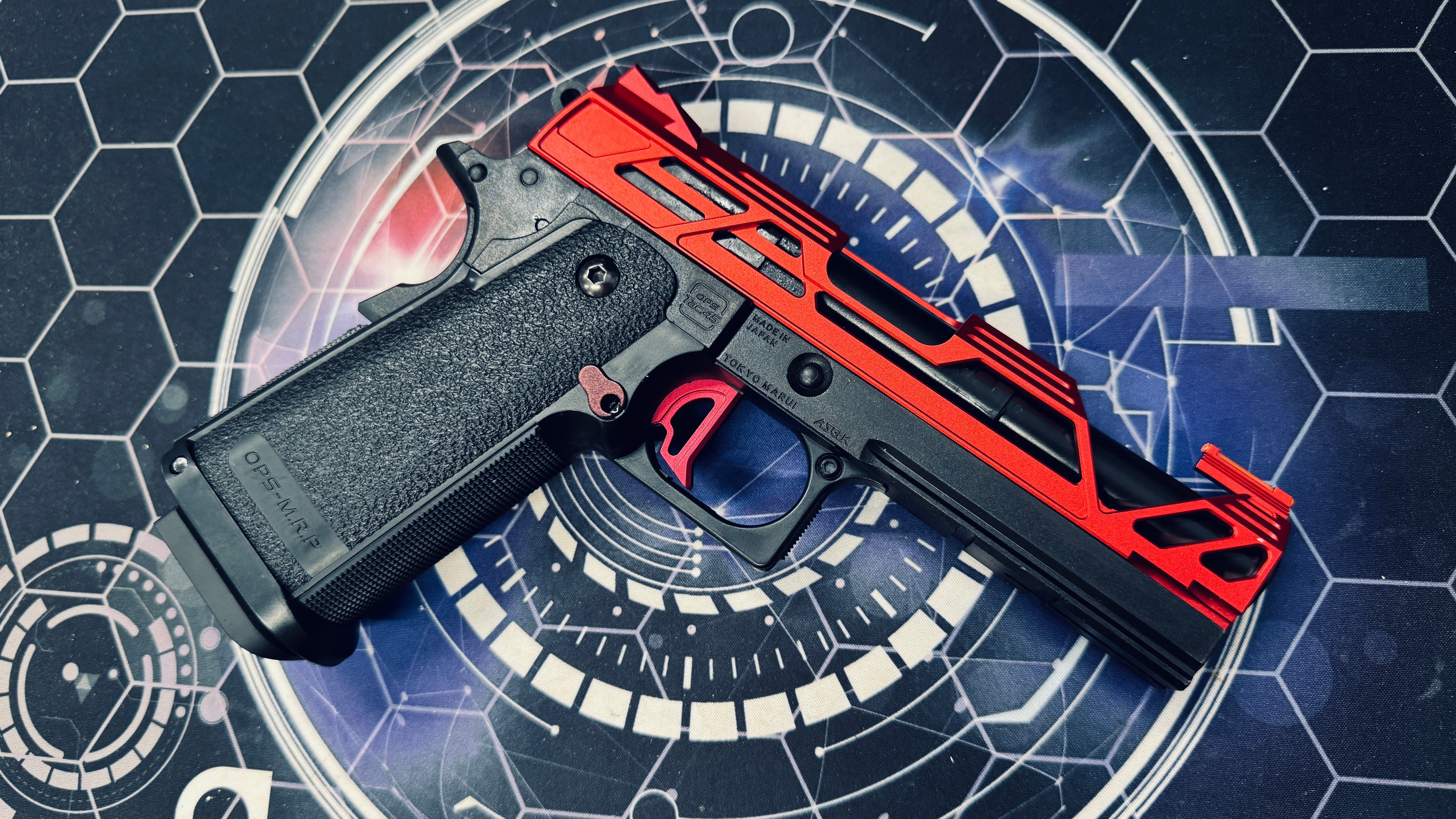 Custom Tokyo Marui Dr Black 901S Hi Capa 4.3 Gas Pistol - Red Orion Pax