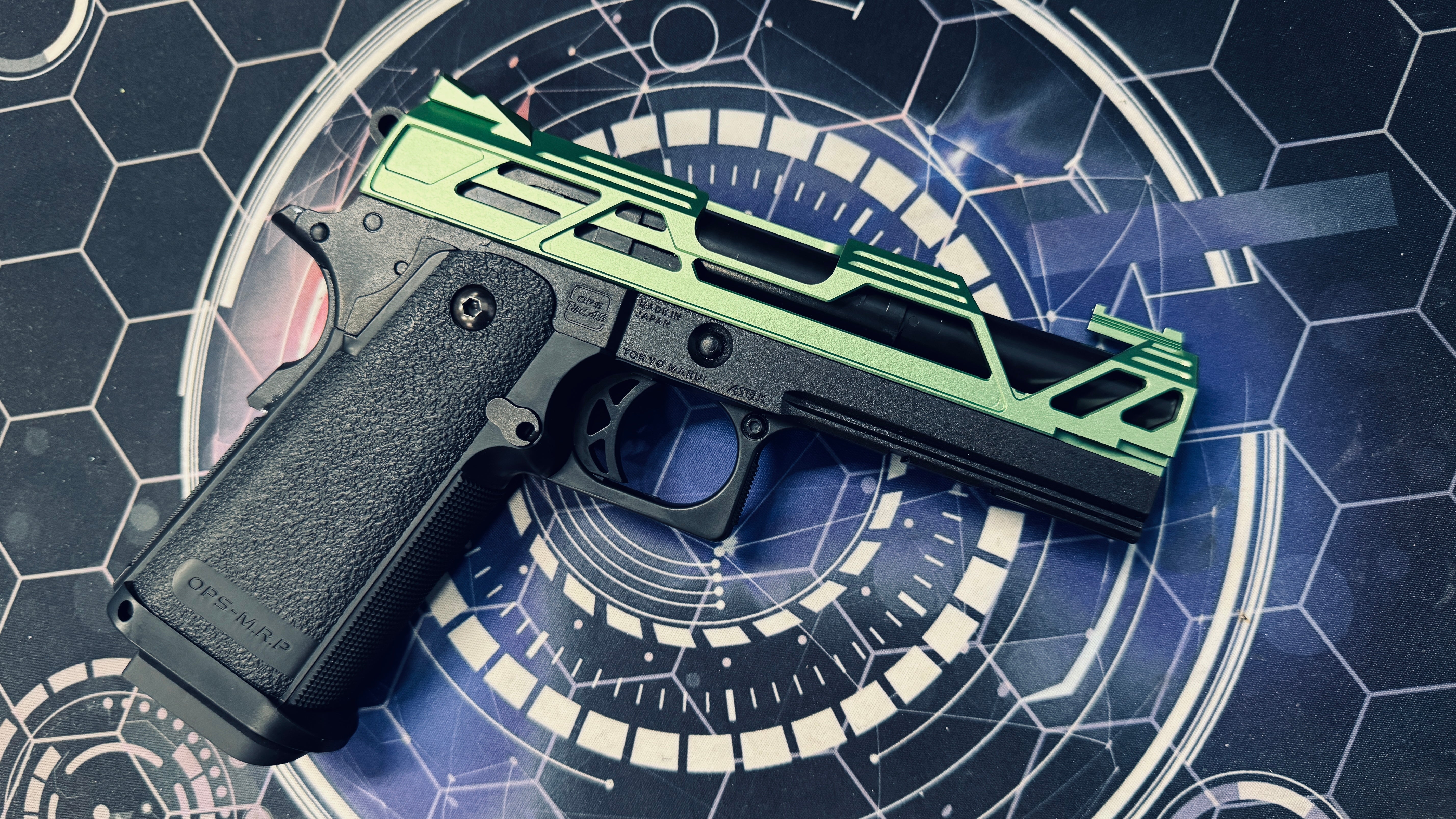 Custom Tokyo Marui Dr Black 901S Hi Capa 4.3 Gas Pistol - Green - Image 2