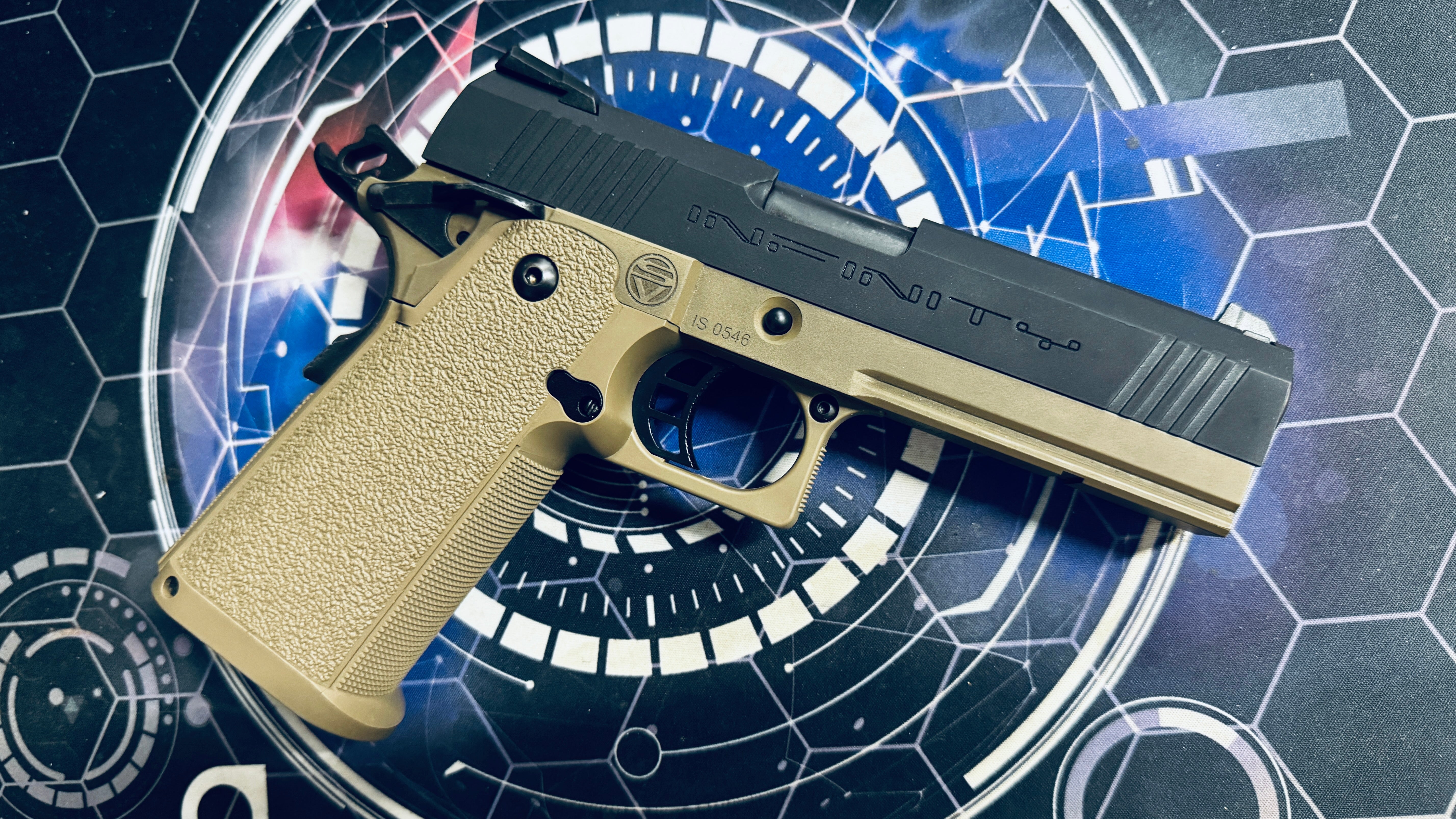 Custom Guarder Hi-Capa 4.3 Infinity GBB Pistol Gel Blaster - FDE/Black - Image 4