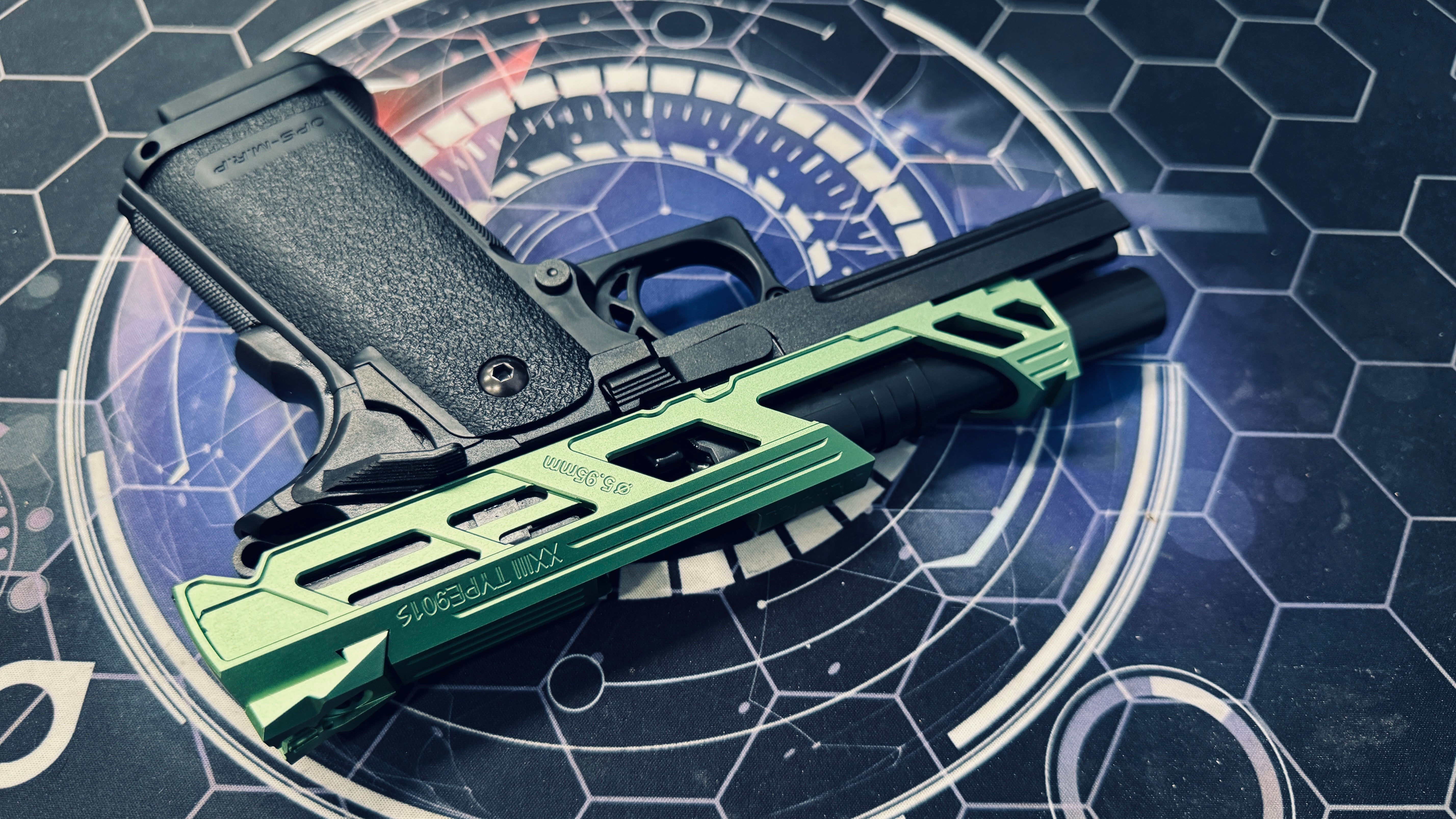 Custom Tokyo Marui Dr Black 901S Hi Capa 4.3 Gas Pistol - Green - Image 4