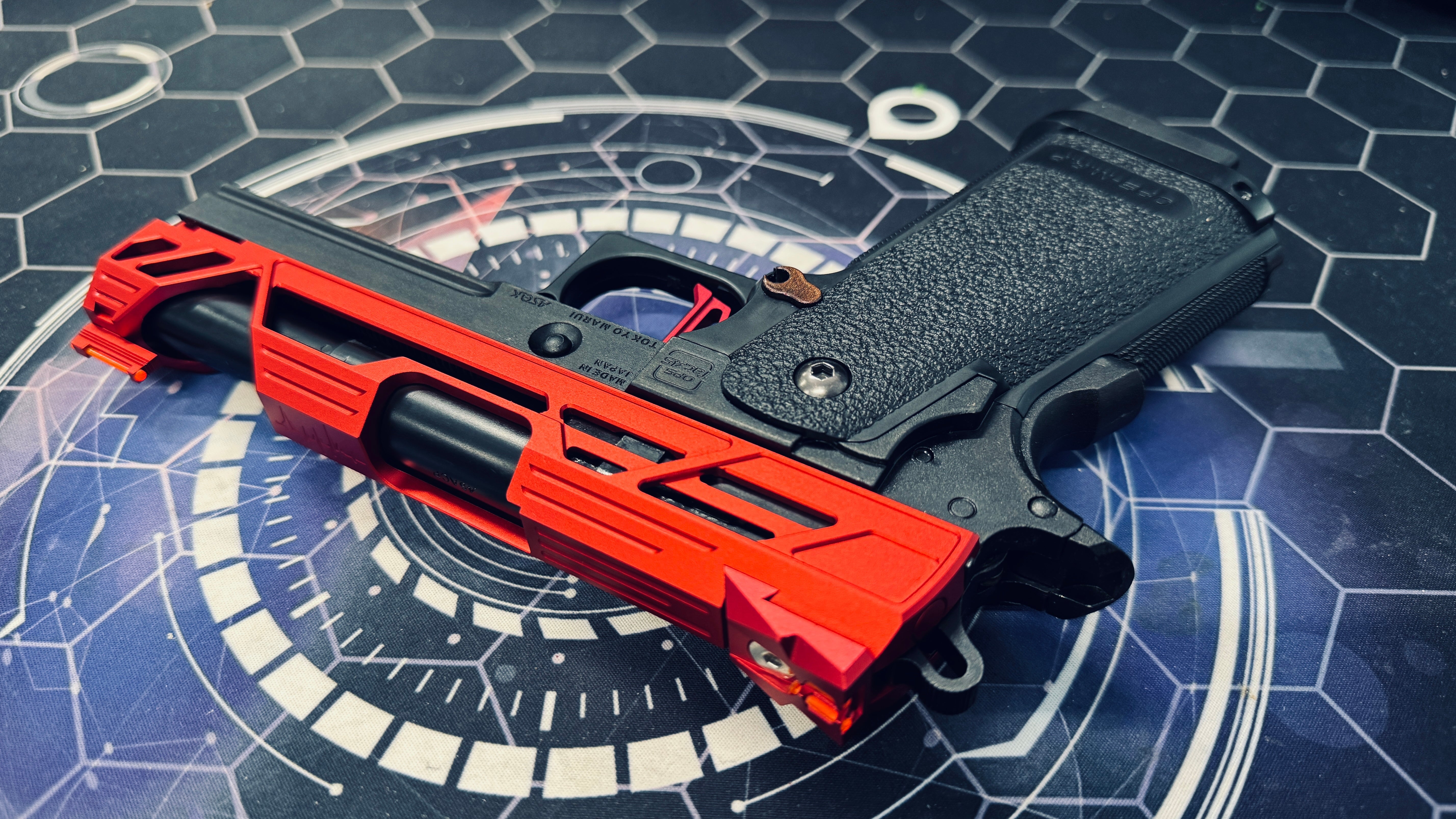 Custom Tokyo Marui Dr Black 901S Hi Capa 4.3 Gas Pistol - Red Orion Pax - Image 4