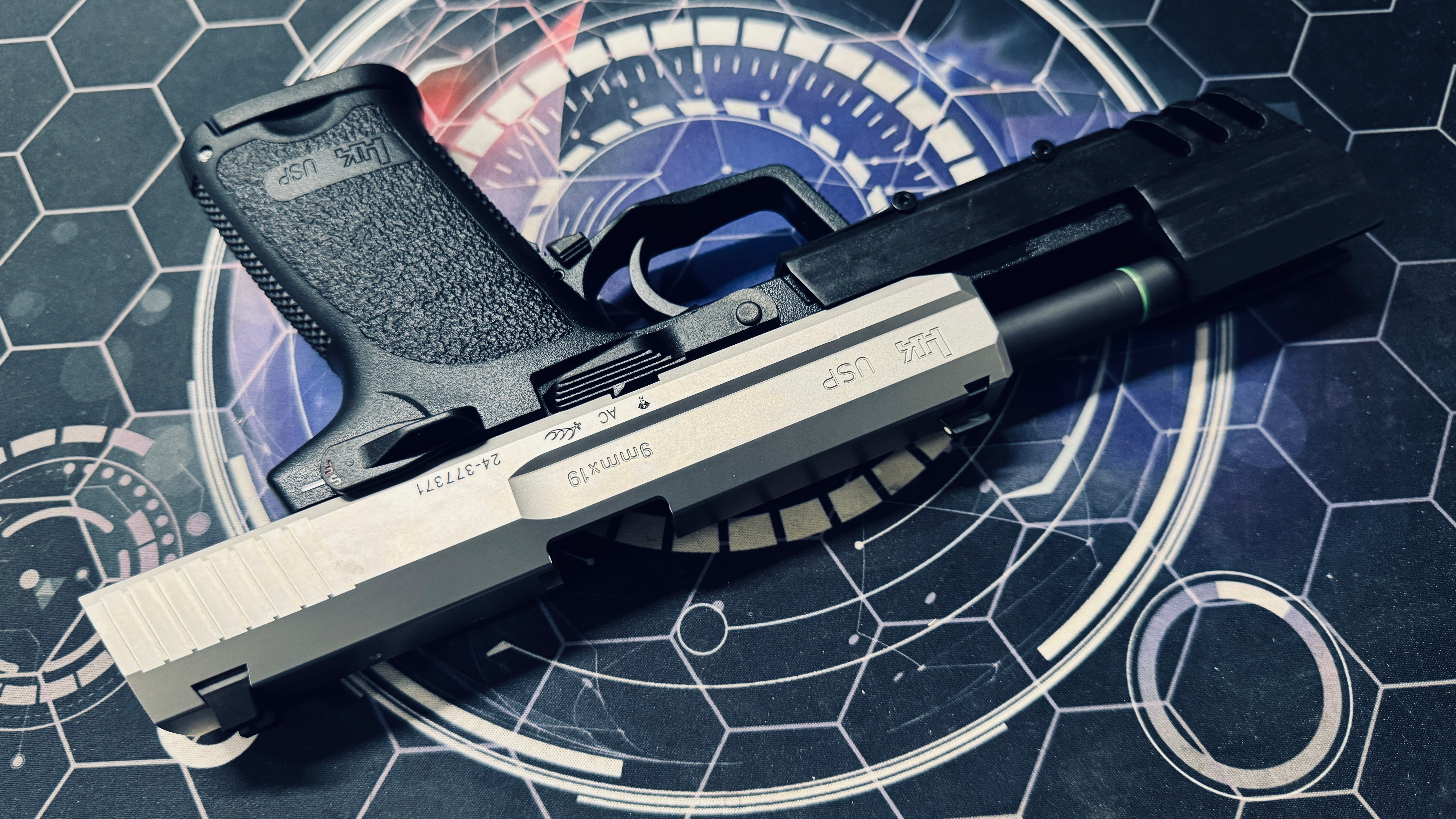 Custom Tokyo Marui / Guarder Stainless Steel USP Gel Blaster - Match Compensator - Image 6