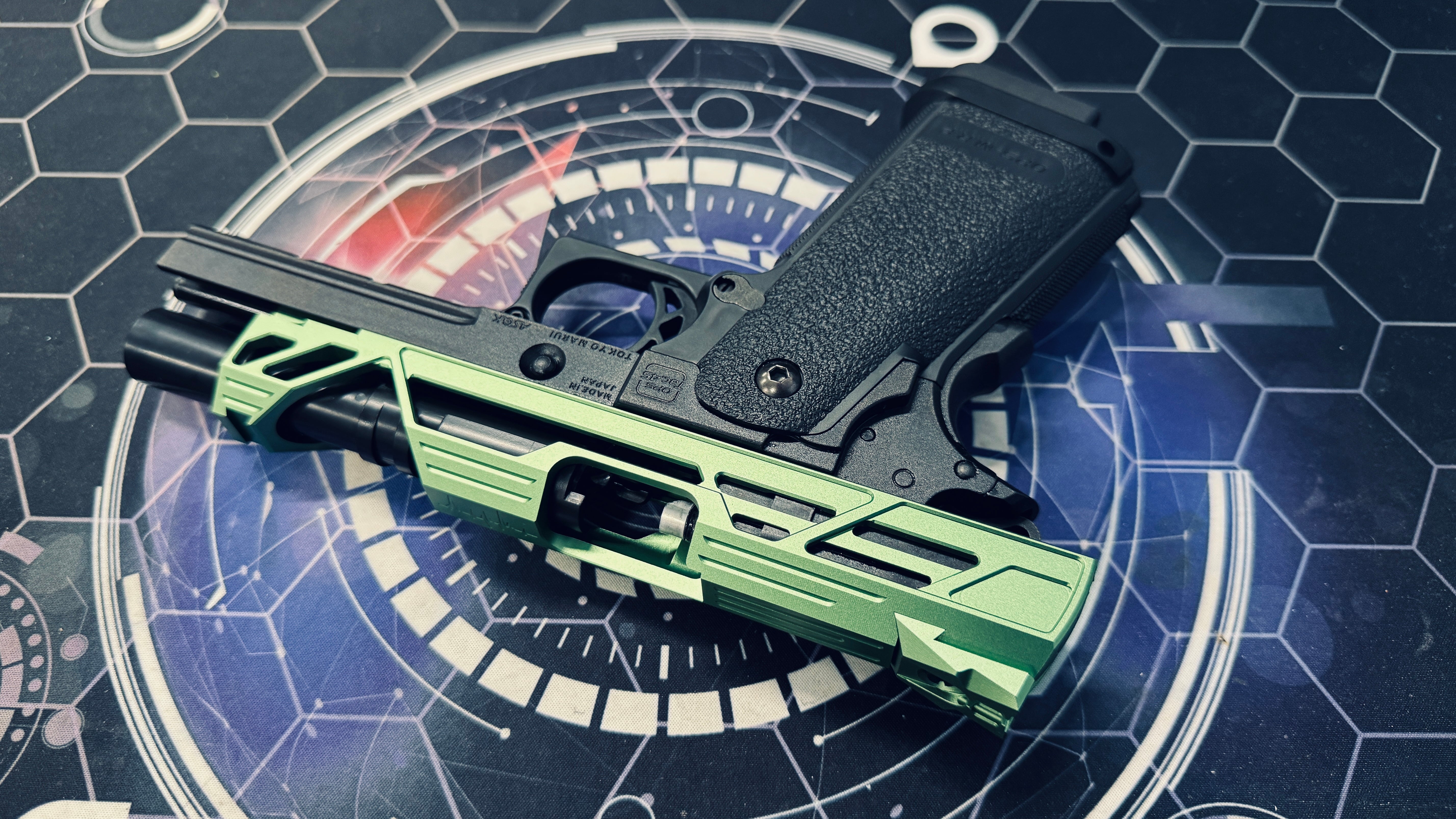 Custom Tokyo Marui Dr Black 901S Hi Capa 4.3 Gas Pistol - Green - Image 5