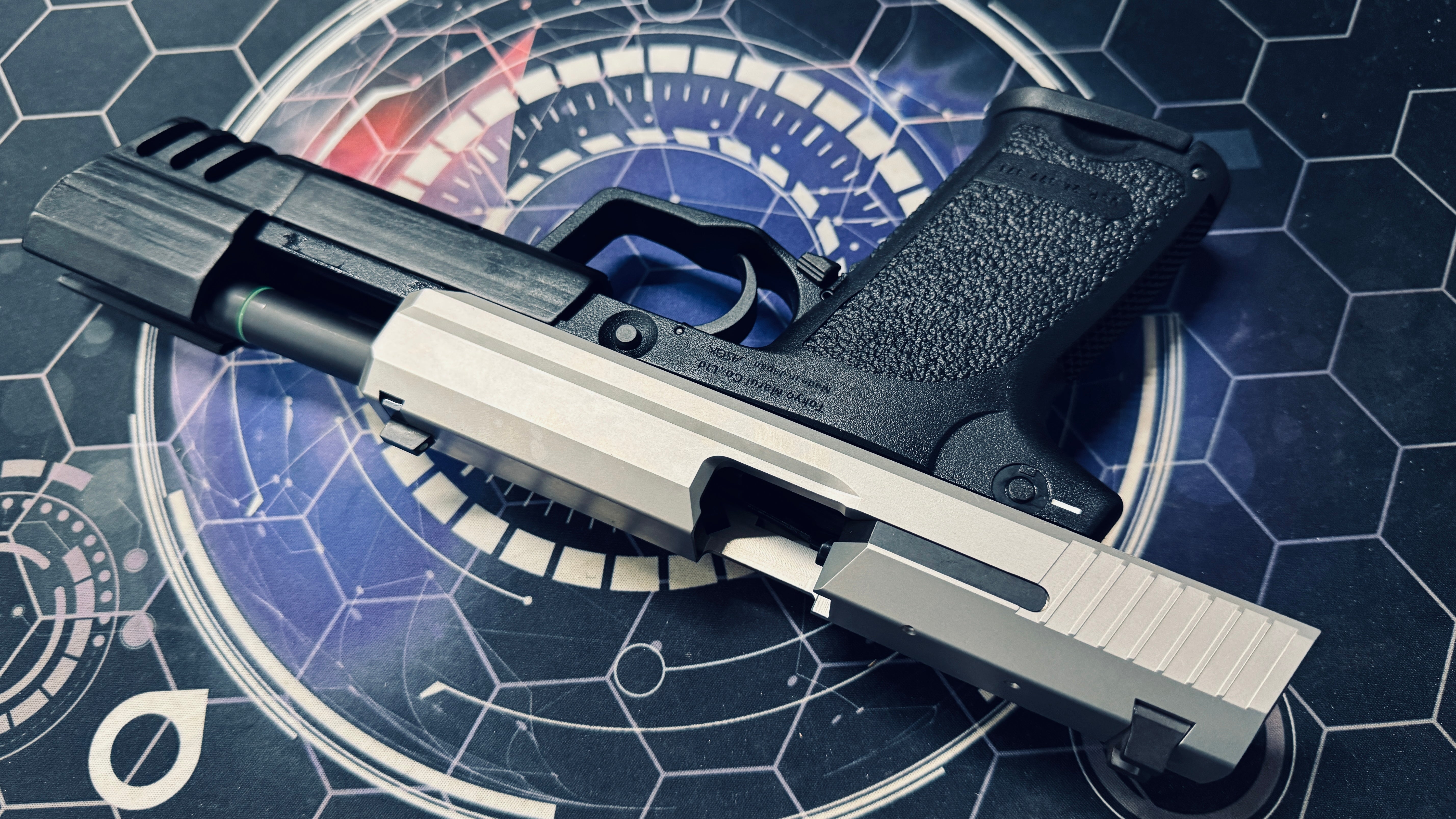 Custom Tokyo Marui / Guarder Stainless Steel USP Gel Blaster - Match Compensator - Image 7