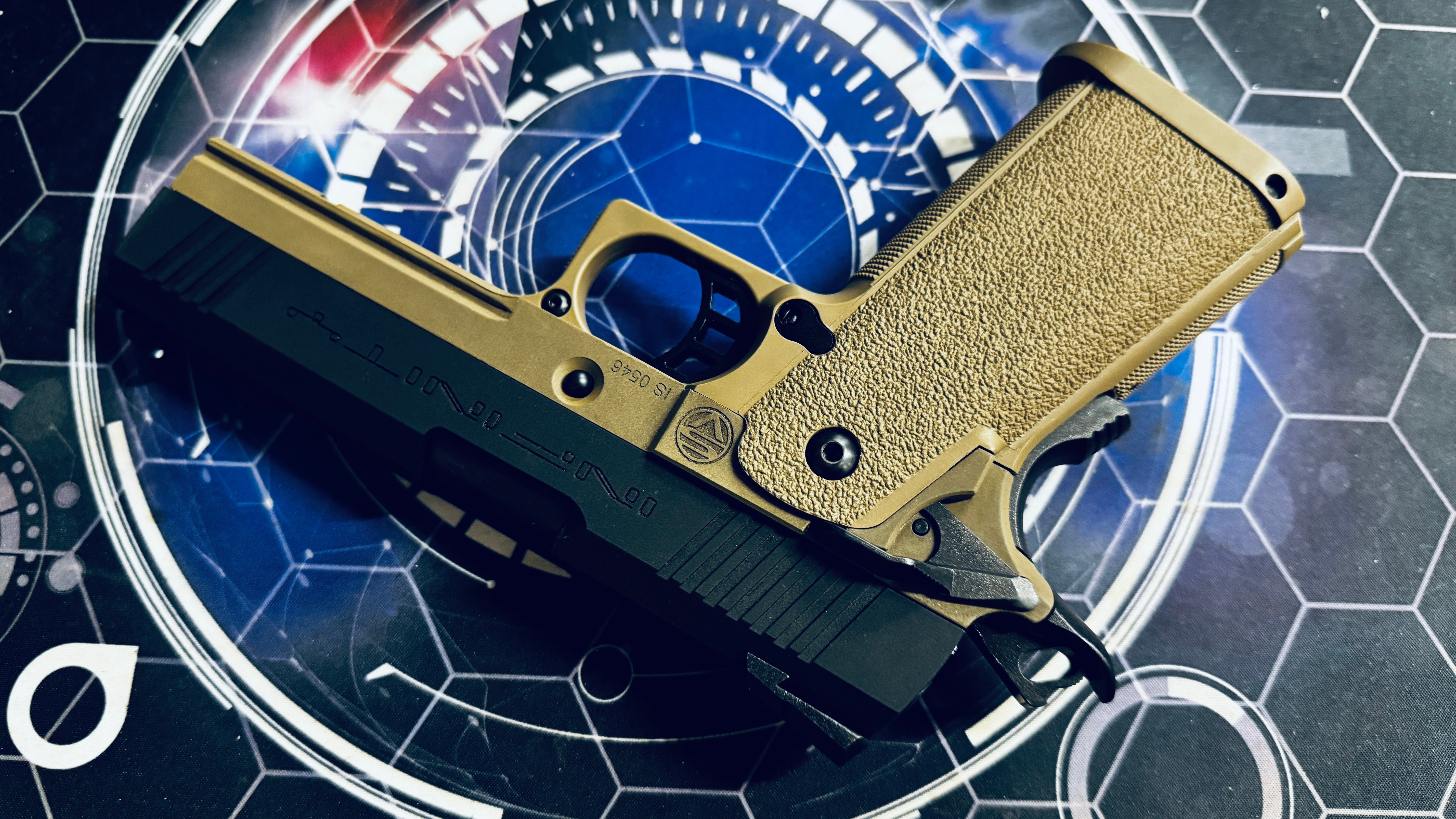 Custom Guarder Hi-Capa 4.3 Infinity GBB Pistol Gel Blaster - FDE/Black - Image 9