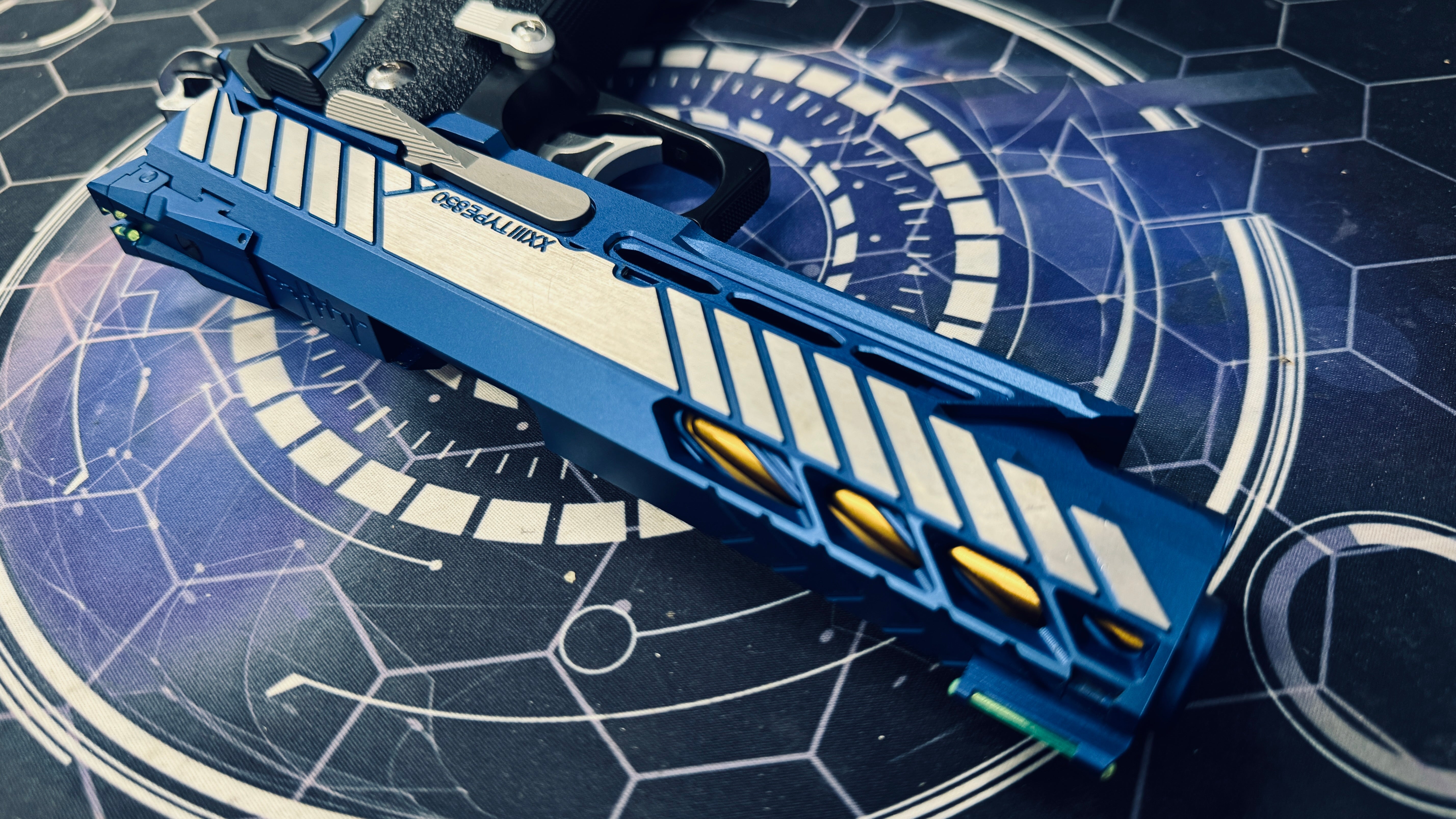 Custom Tokyo Marui / Dr Black "850 Shark" Hi Capa 5.1 Gas Pistol - Blue - Image 10
