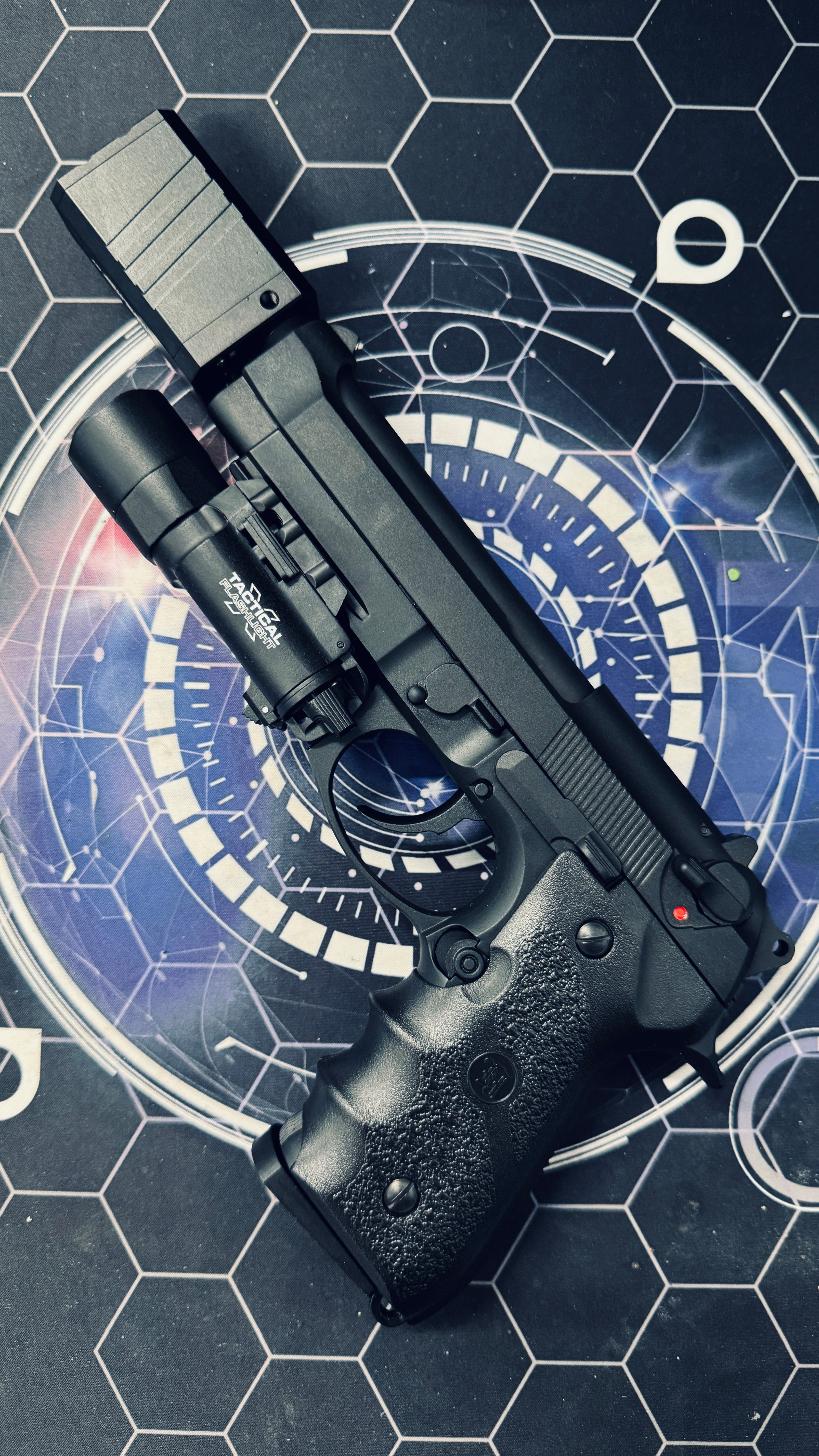 Custom KJ M9A1 Tactical + Tracer Gas Blowback Gel Blaster - Black - Image 5