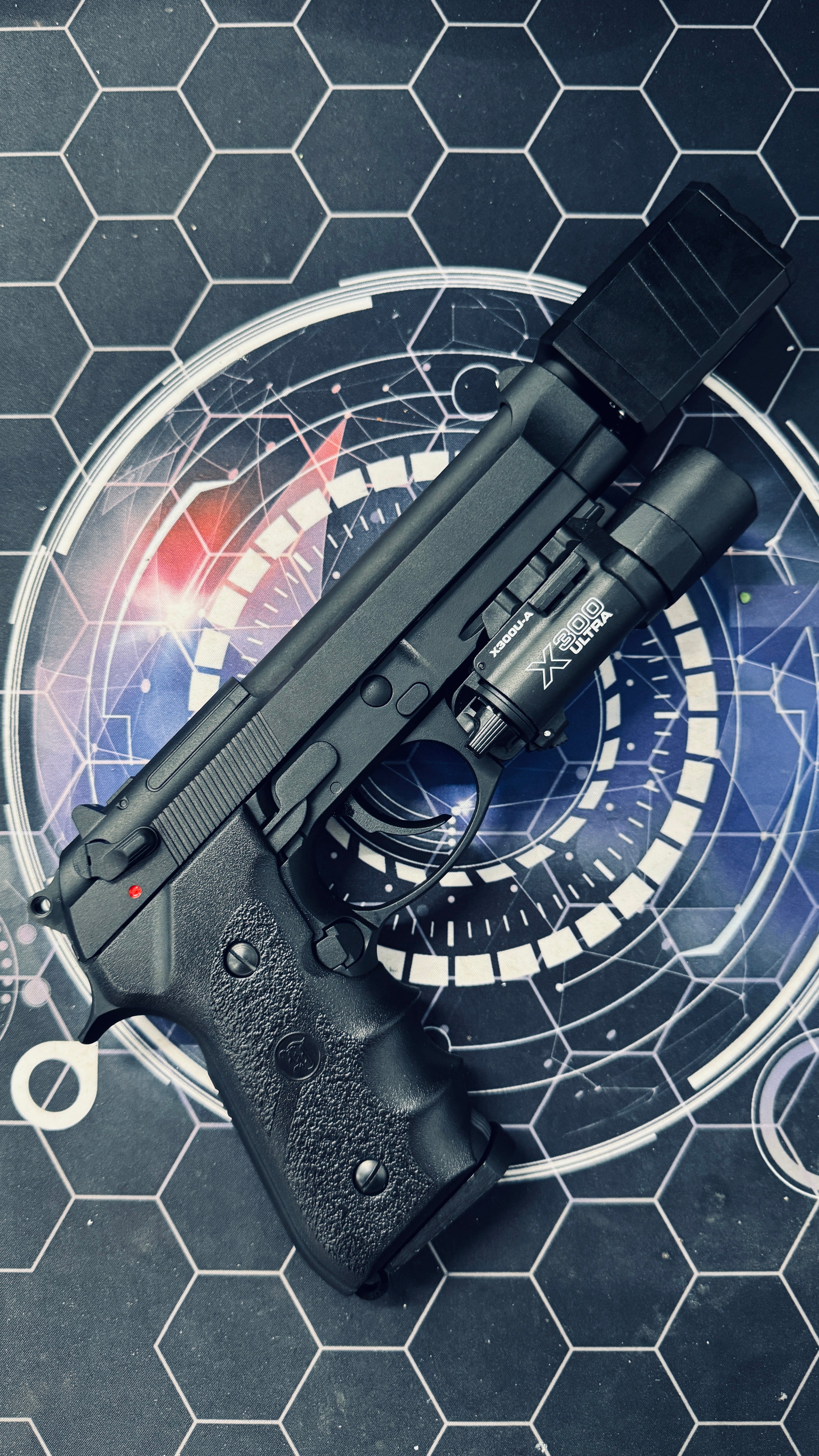 Custom KJ M9A1 Tactical + Tracer Gas Blowback Gel Blaster - Black - Image 4