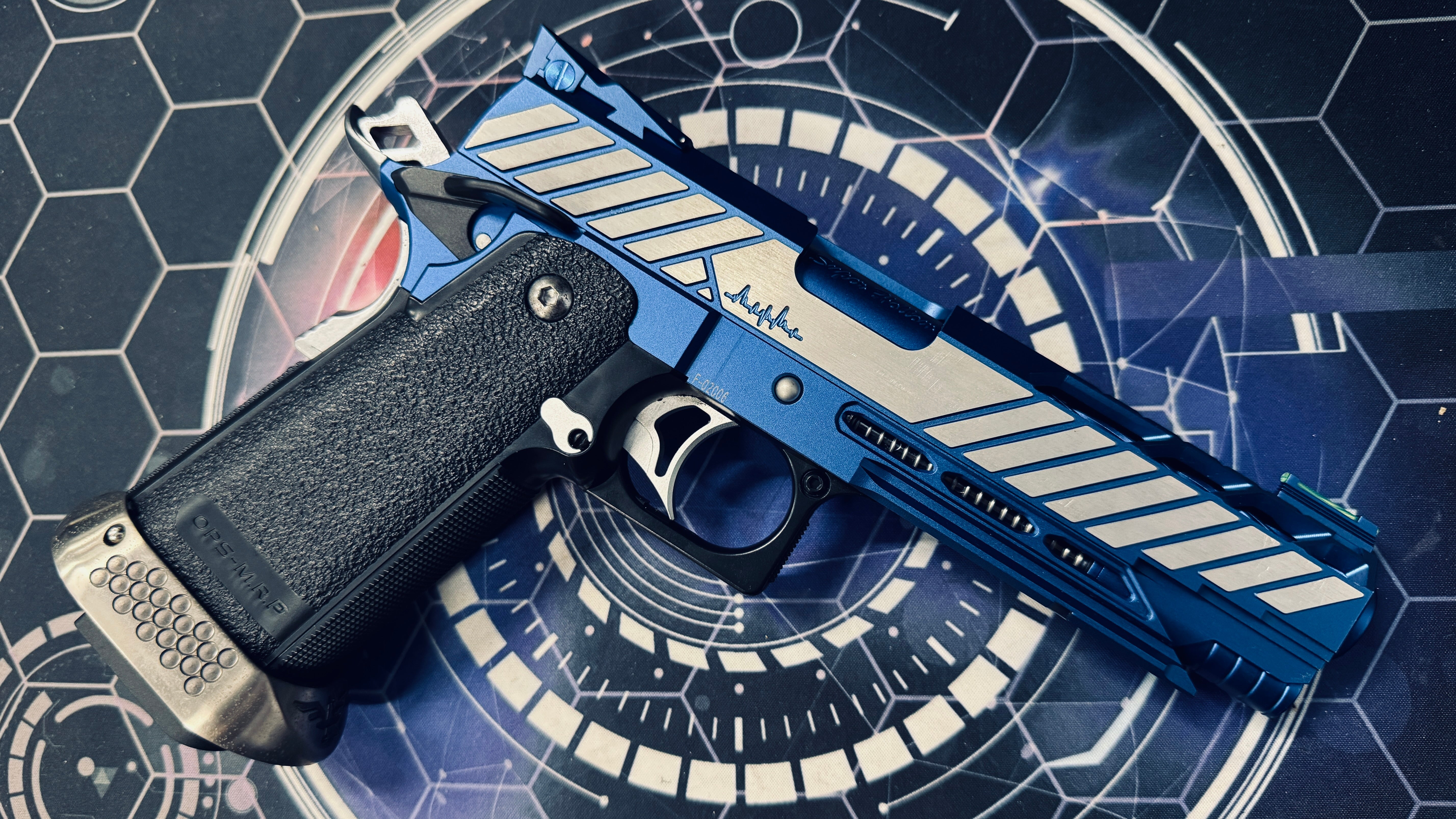 Custom Tokyo Marui / Dr Black "850 Shark" Hi Capa 5.1 Gas Pistol - Blue - Image 6