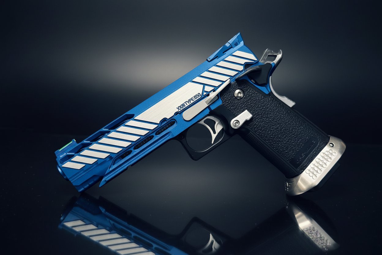 Custom Tokyo Marui / Dr Black "850 Shark" Hi Capa 5.1 Gas Pistol - Blue - Image 2