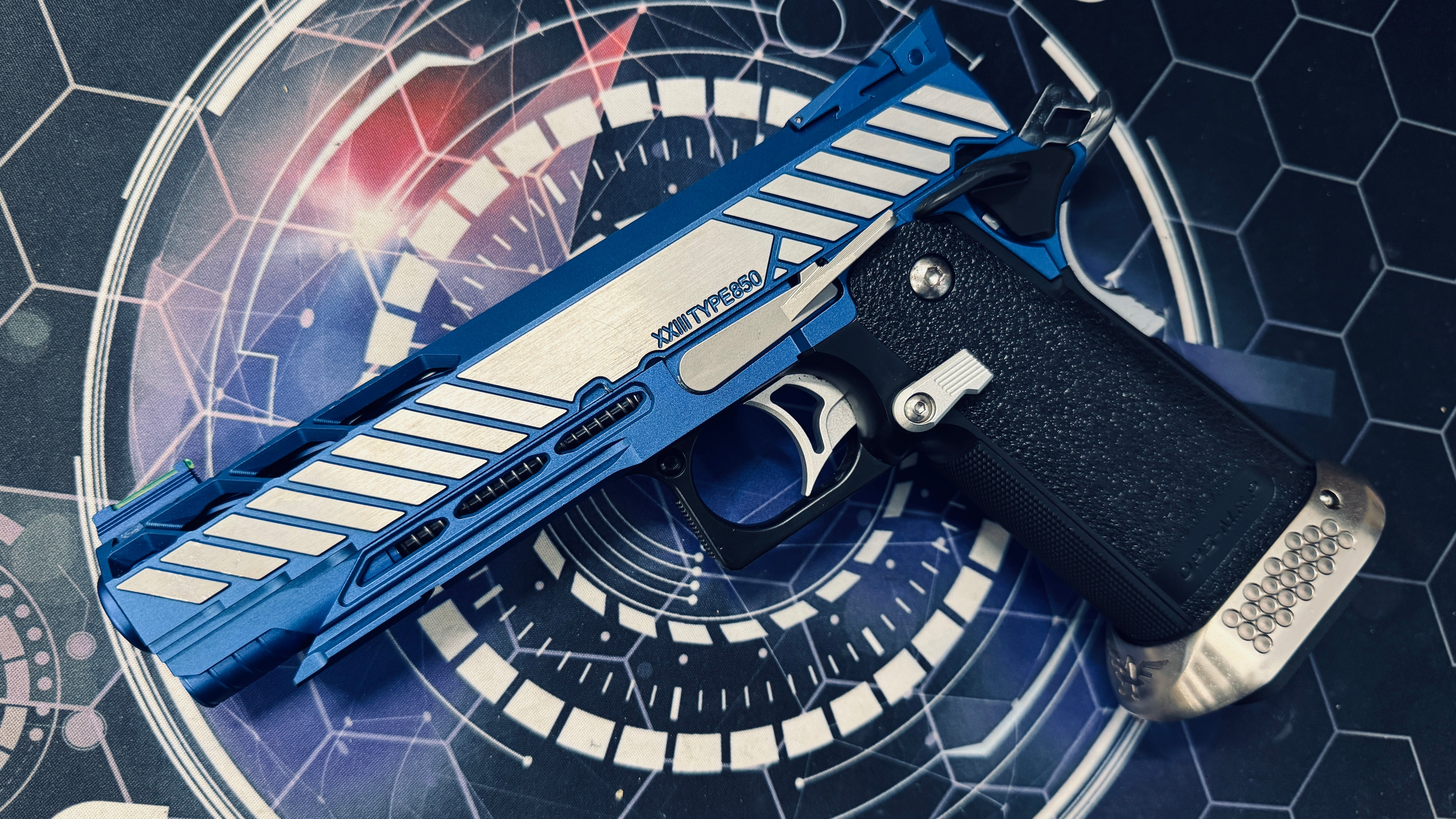 Custom Tokyo Marui / Dr Black "850 Shark" Hi Capa 5.1 Gas Pistol - Blue - Image 7