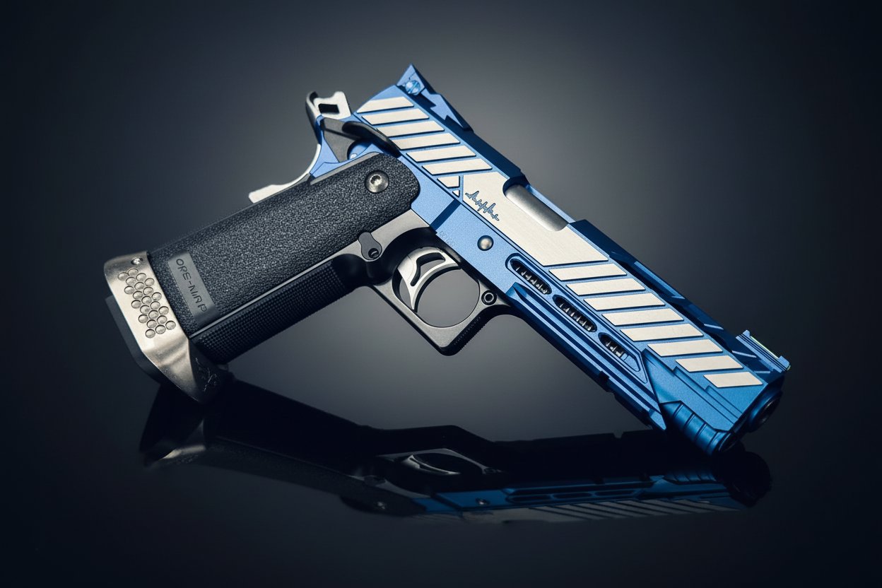 Custom Tokyo Marui / Dr Black "850 Shark" Hi Capa 5.1 Gas Pistol - Blue