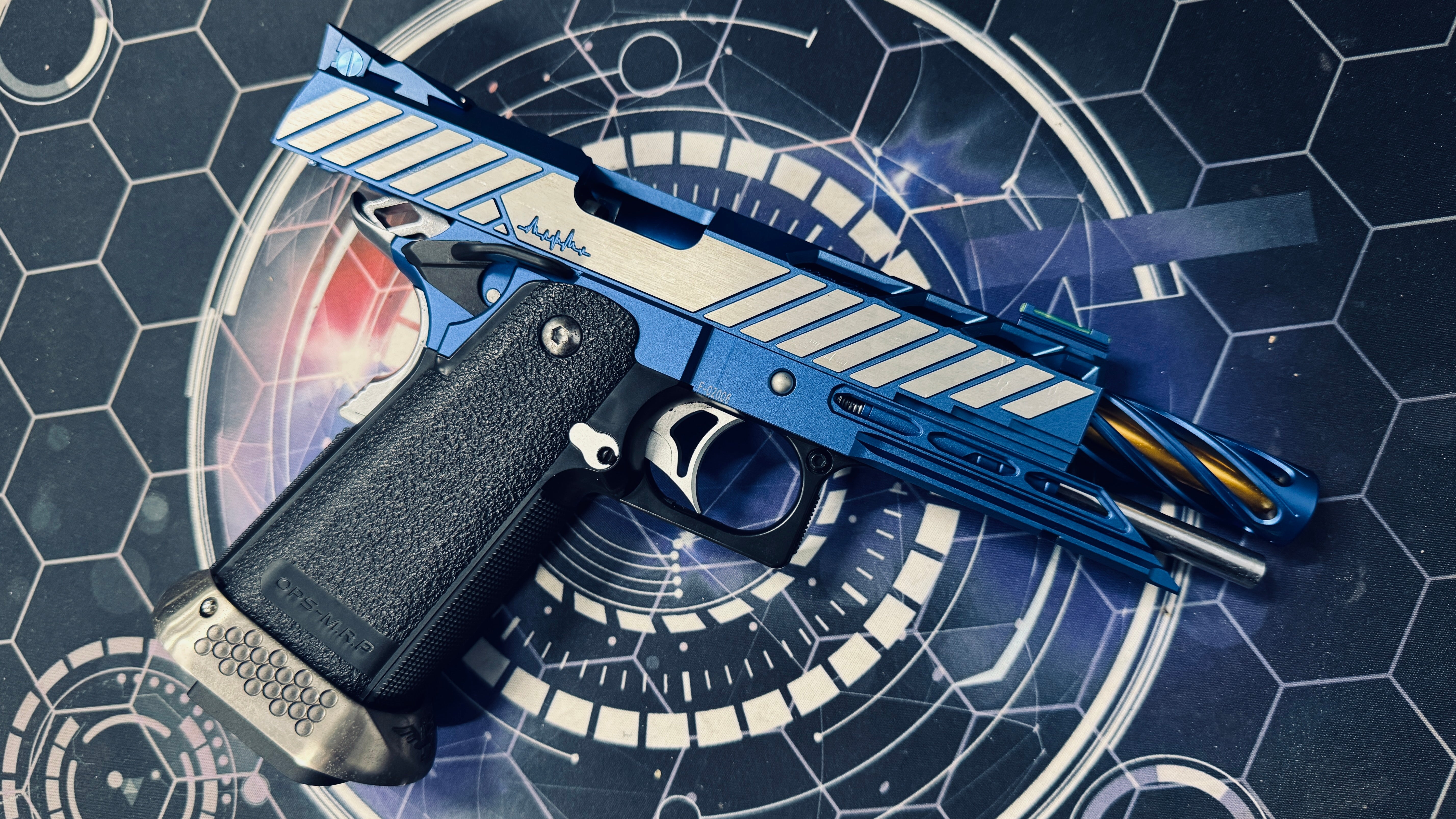 Custom Tokyo Marui / Dr Black "850 Shark" Hi Capa 5.1 Gas Pistol - Blue - Image 8