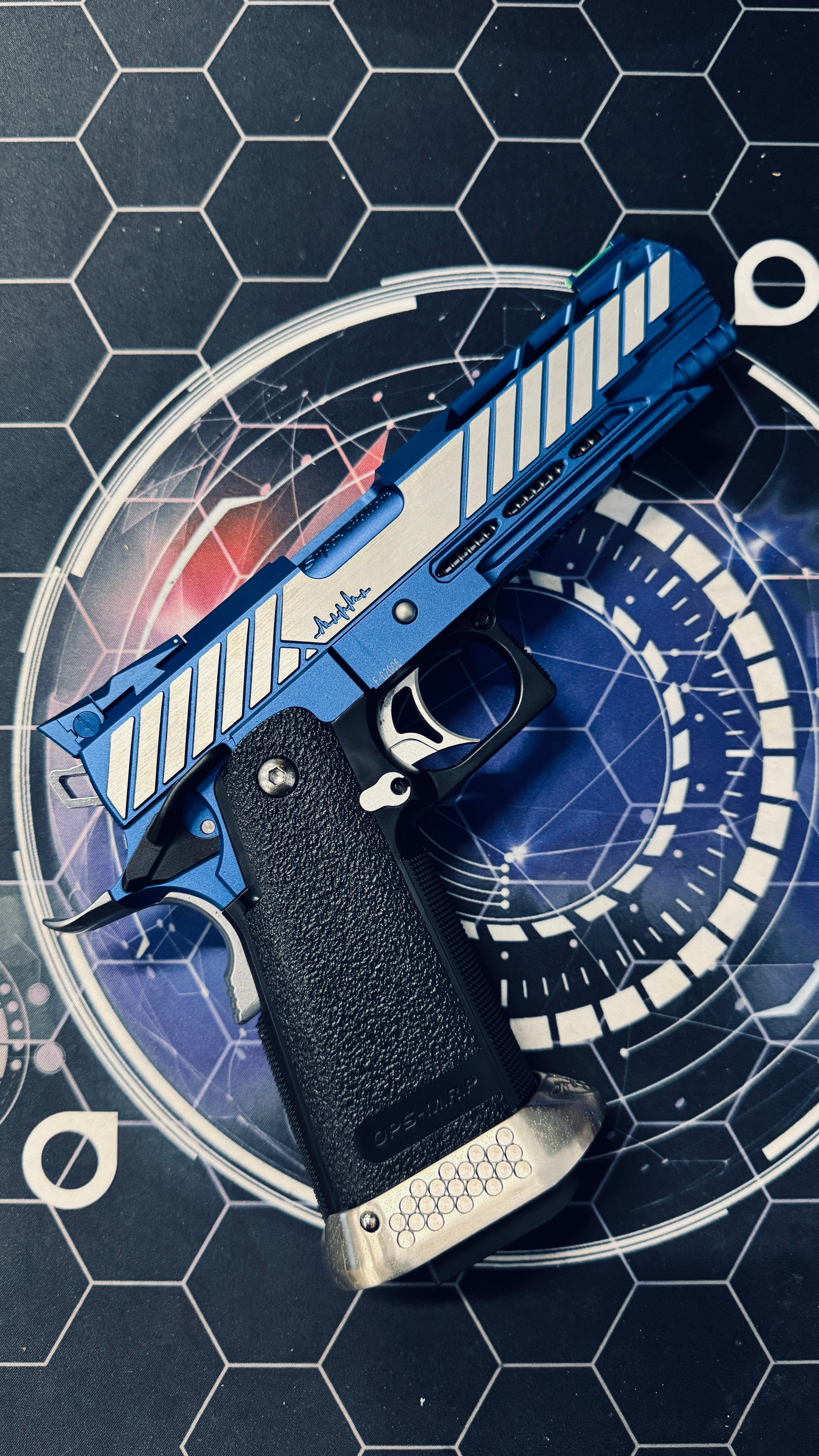 Custom Tokyo Marui / Dr Black "850 Shark" Hi Capa 5.1 Gas Pistol - Blue - Image 12